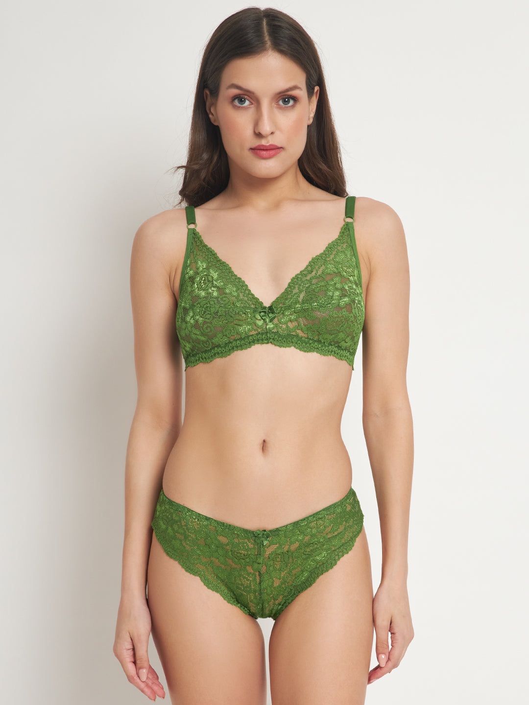 EFFECTINN'S NON PADDED LACE APSARA SET
