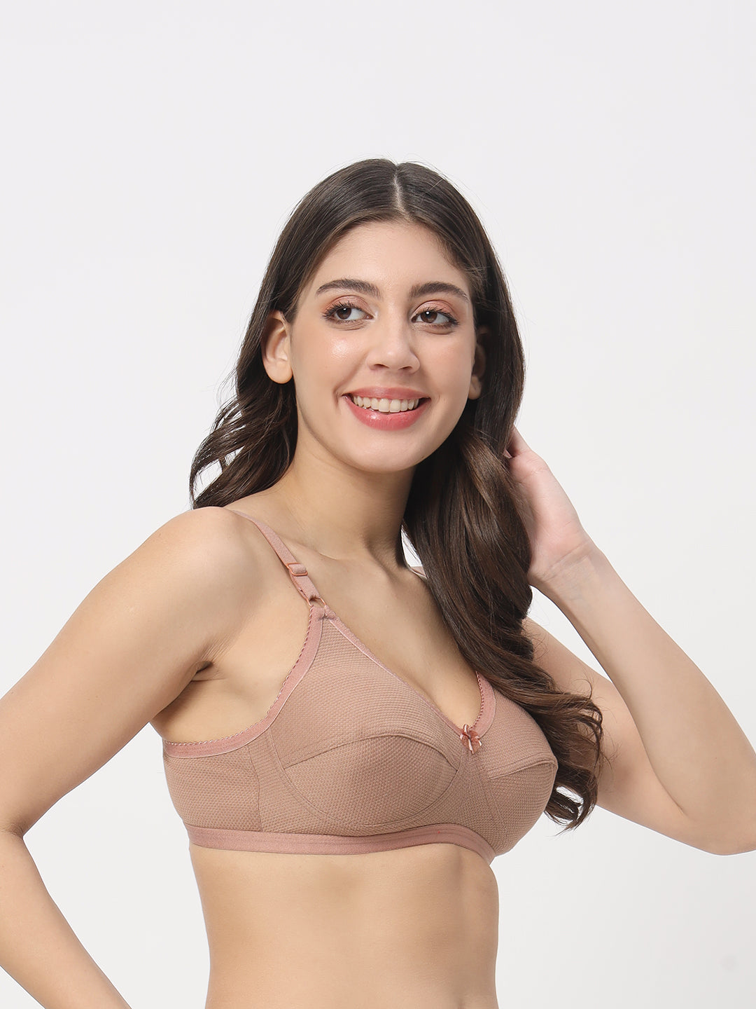 Elegant Everyday Comfort Cotton Bra – Soft Support & Seamless Fit(POPCORN)