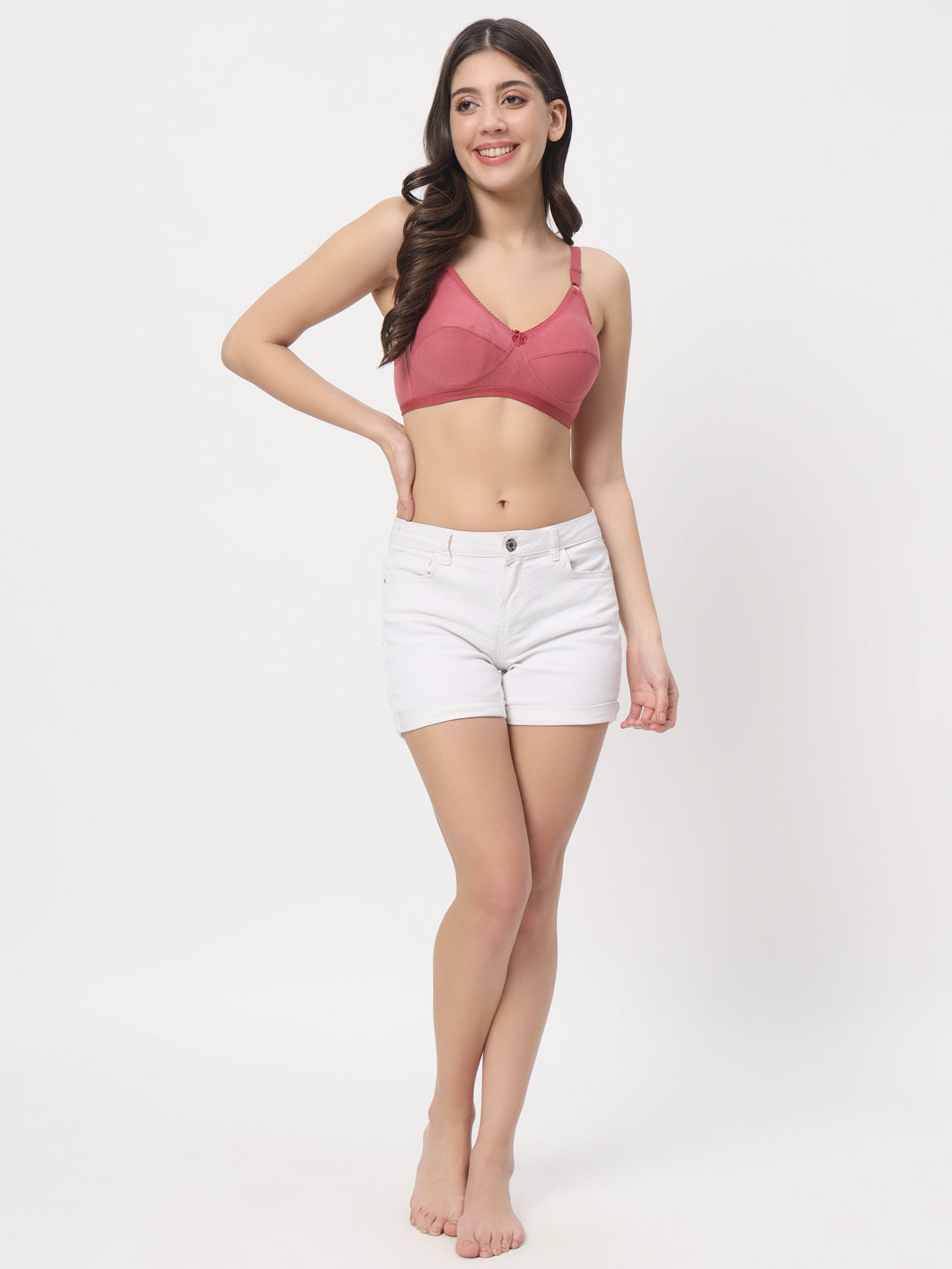 Elegant Everyday Comfort Cotton Bra – Soft Support & Seamless Fit(POPCORN)