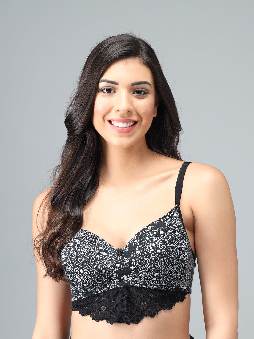 Woman Bralette Padded Bra With Lace(1255)