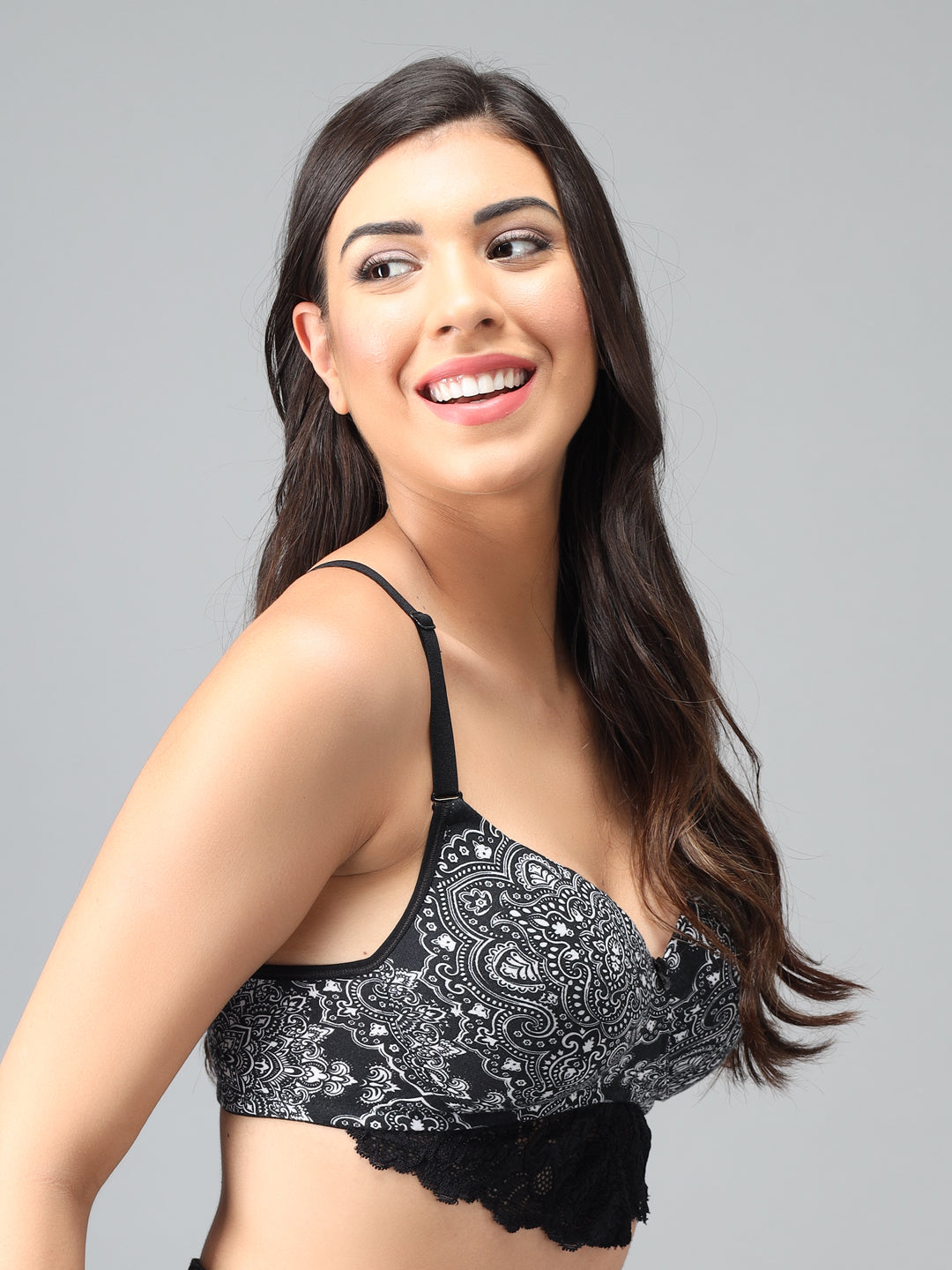 Woman Bralette Padded Bra With Lace(1255)