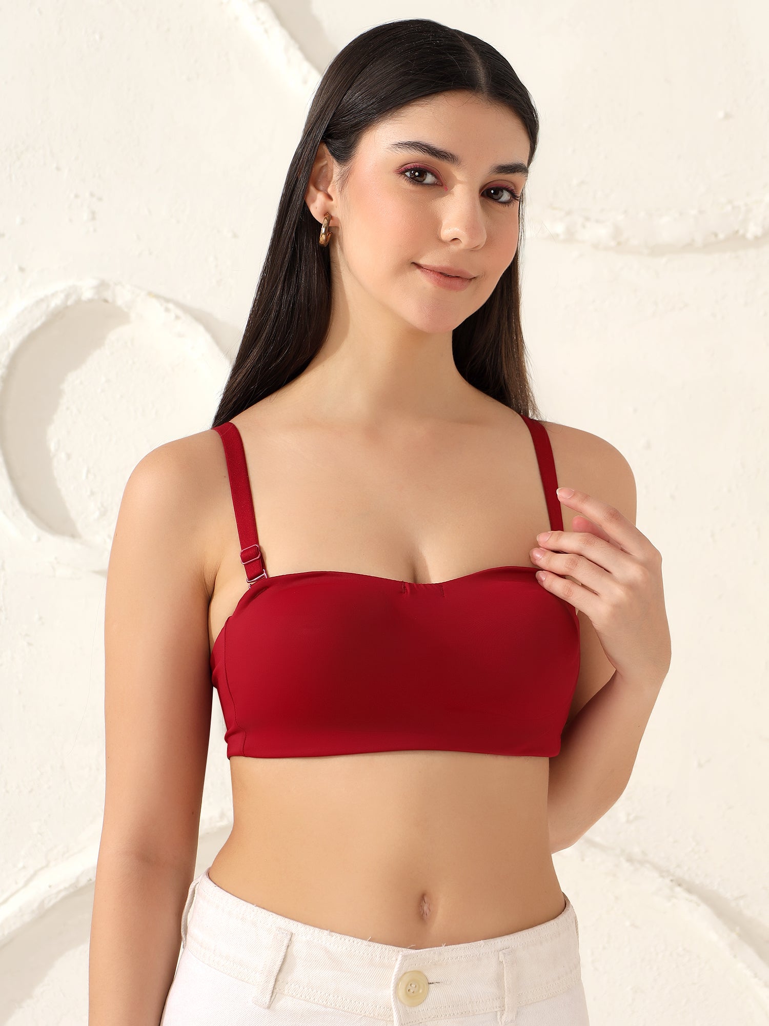 Effectinn Women’s Poly Lycra Tube Bra – Non-Padded | Strapless Comfort Fit