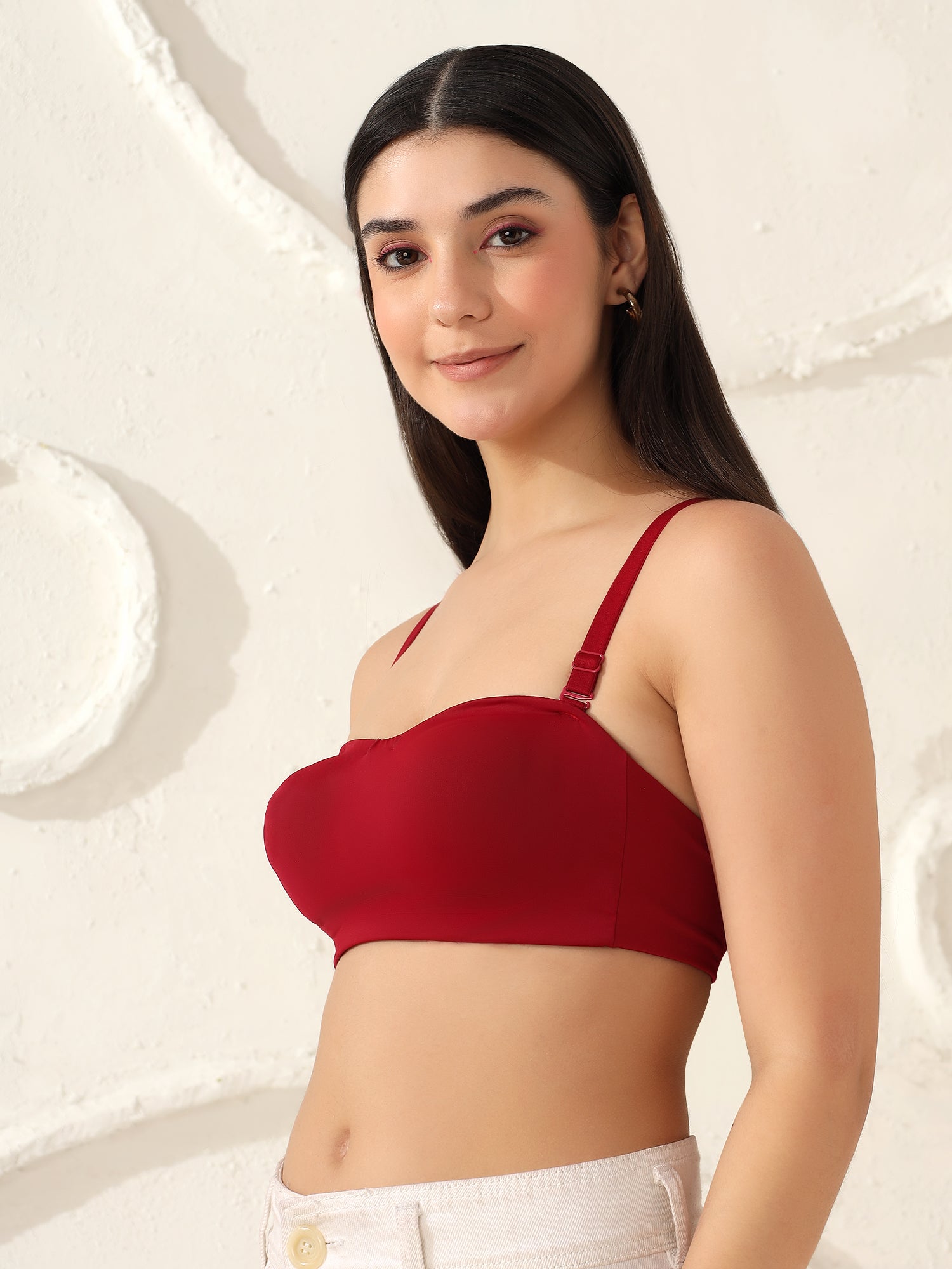 Effectinn Women’s Poly Lycra Tube Bra – Non-Padded | Strapless Comfort Fit