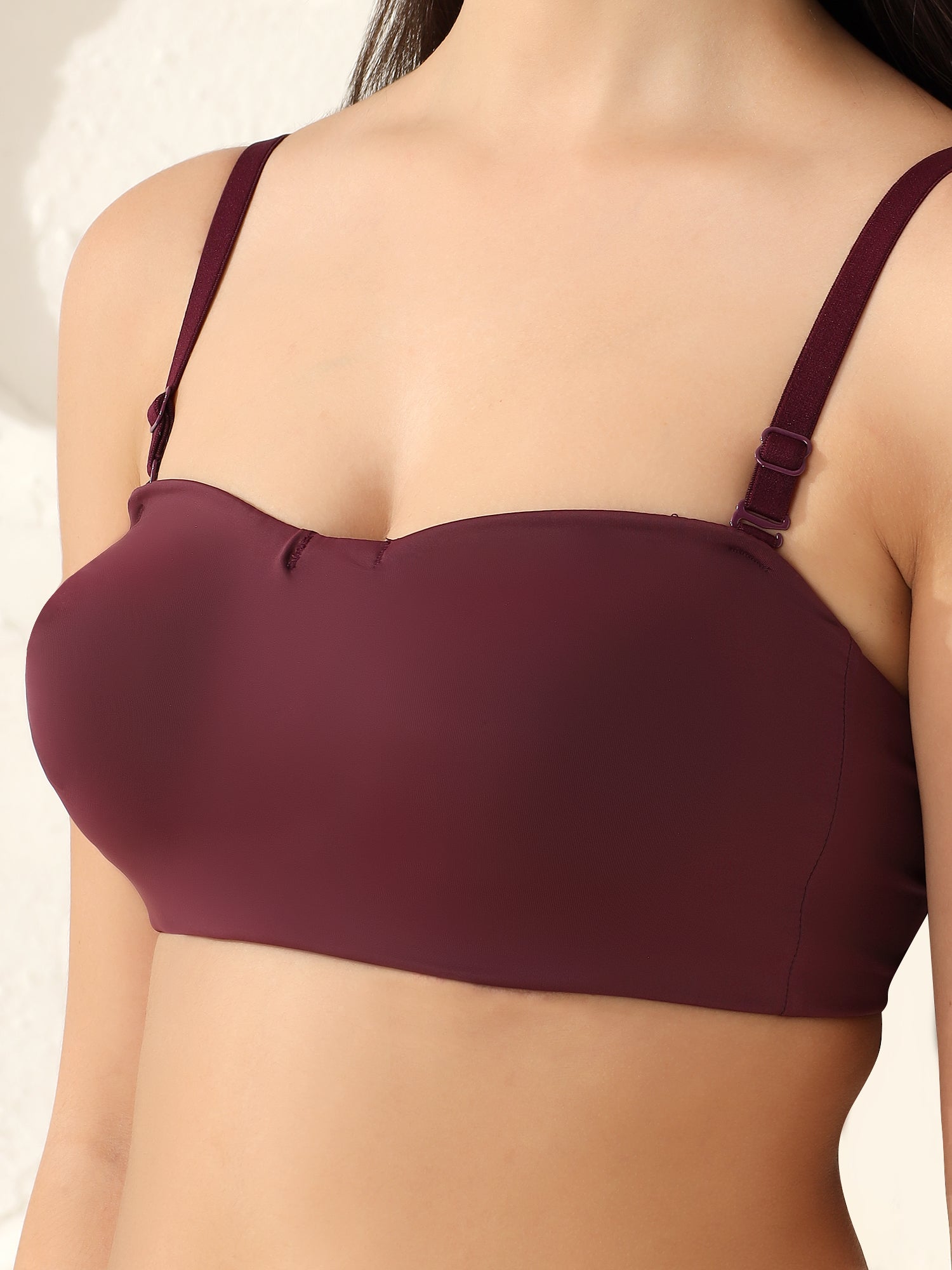 Effectinn Women’s Poly Lycra Tube Bra – Non-Padded | Strapless Comfort Fit