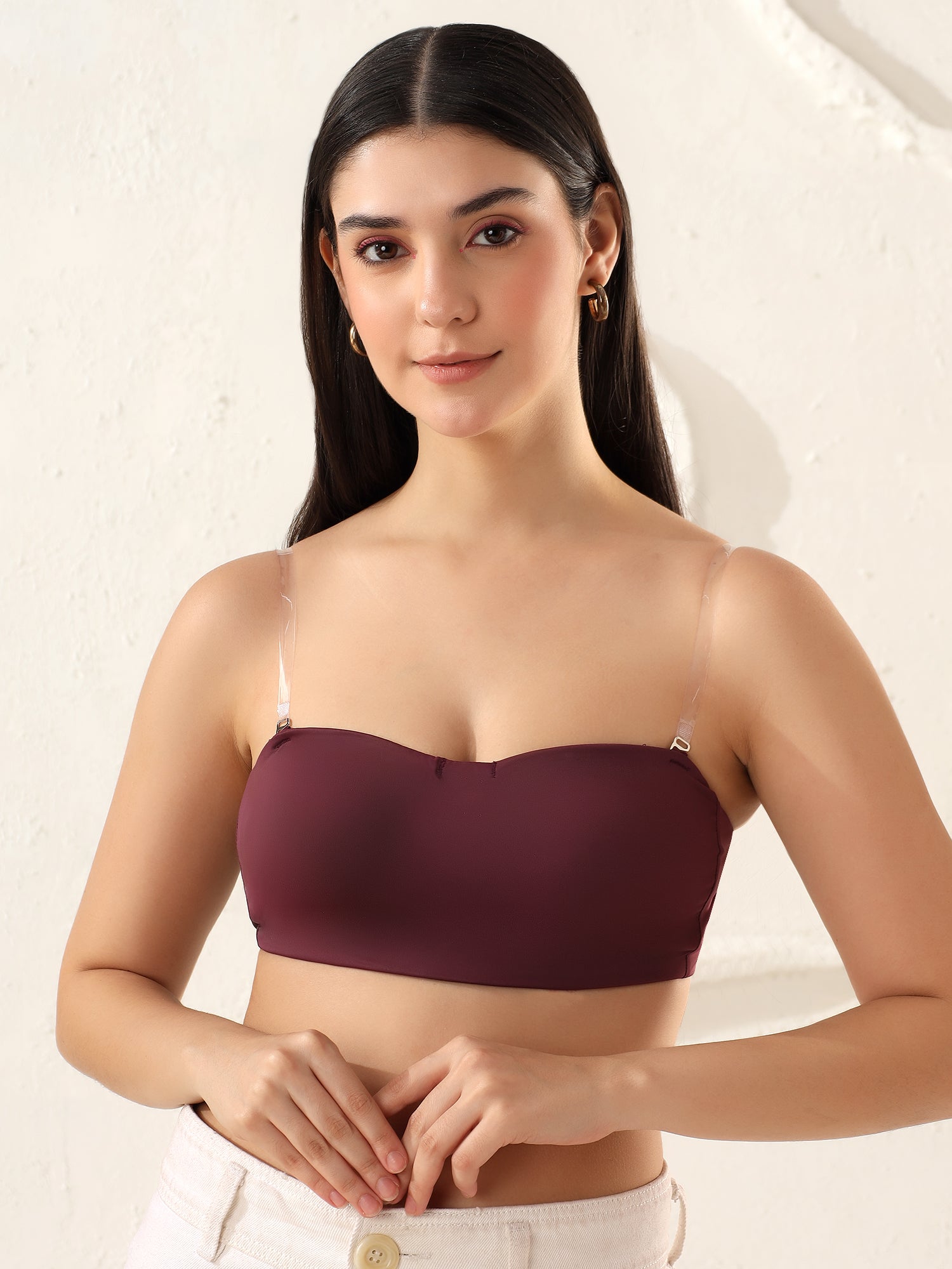 Effectinn Women’s Poly Lycra Tube Bra – Non-Padded | Strapless Comfort Fit