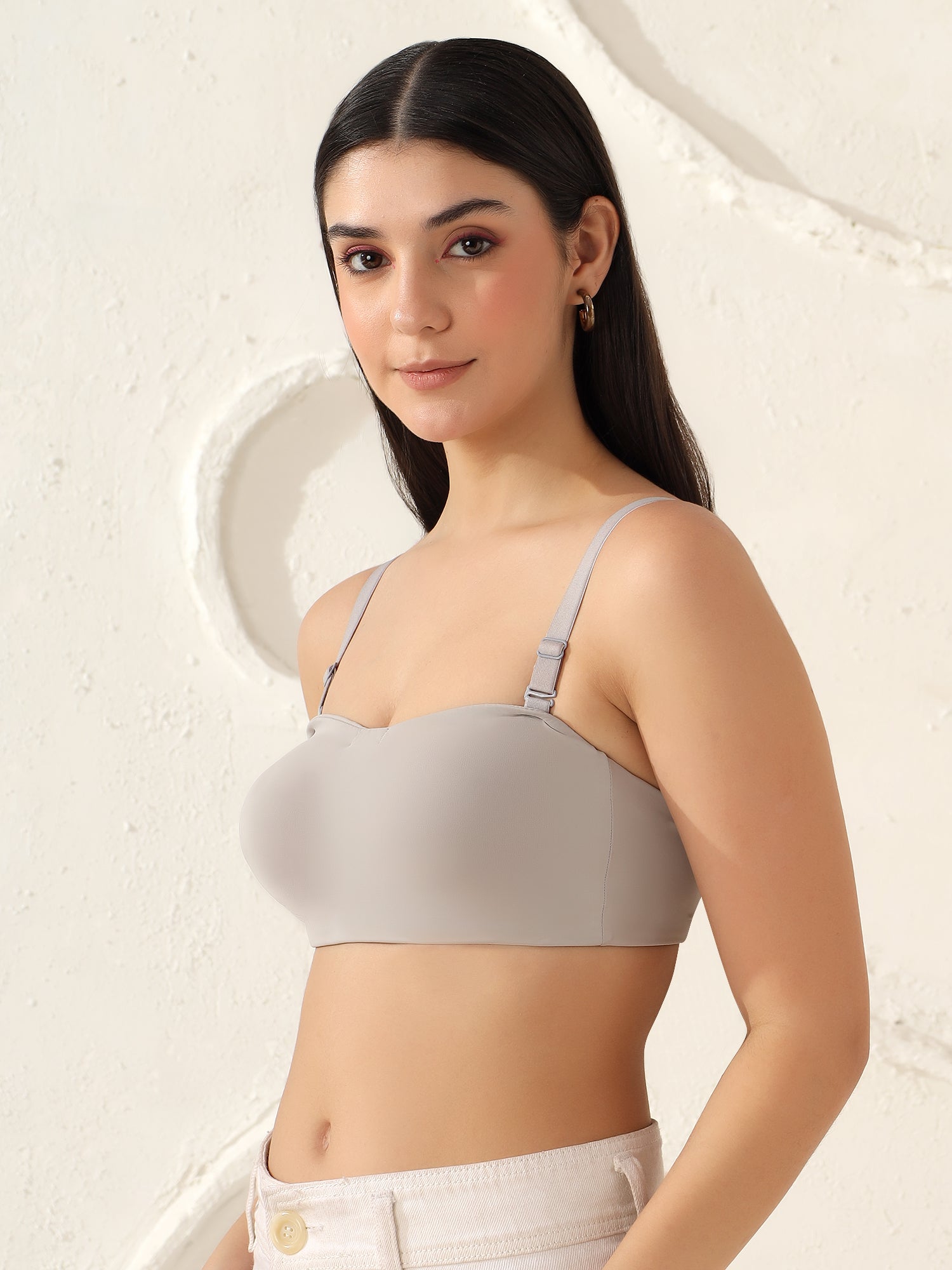 Effectinn Women’s Poly Lycra Tube Bra – Non-Padded | Strapless Comfort Fit