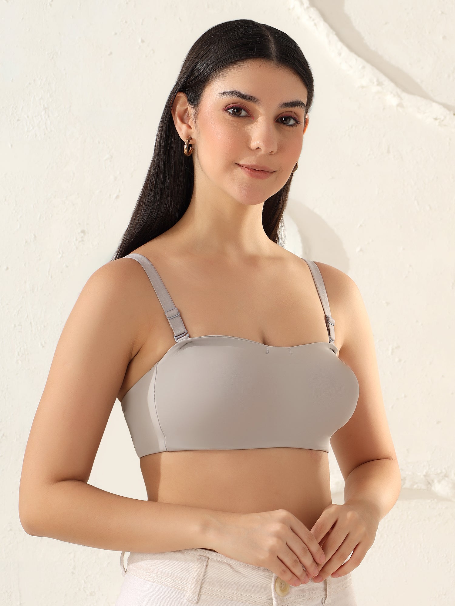 Effectinn Women’s Poly Lycra Tube Bra – Non-Padded | Strapless Comfort Fit