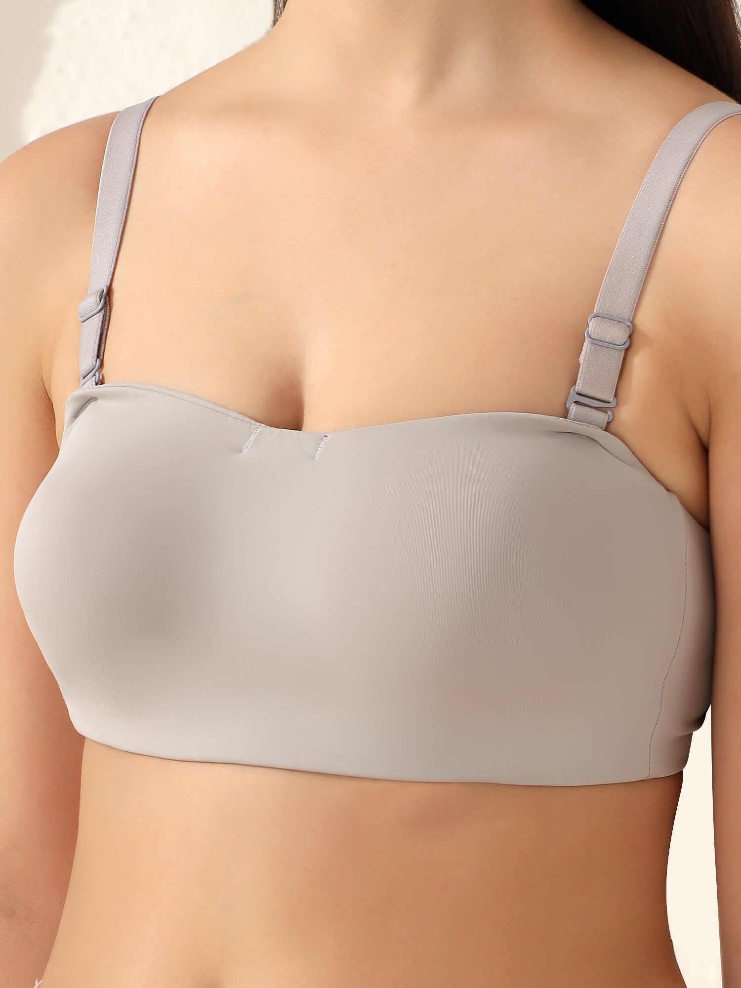 Effectinn Women’s Poly Lycra Tube Bra – Non-Padded | Strapless Comfort Fit