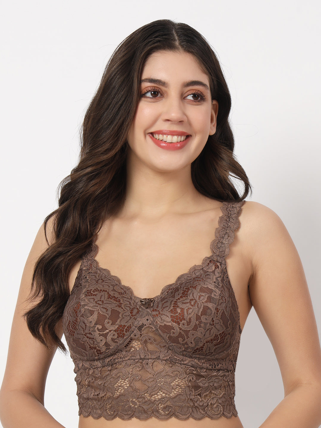 Elegant Effectinn Lace Bralette – Stylish Front & Back Design (BL-120)