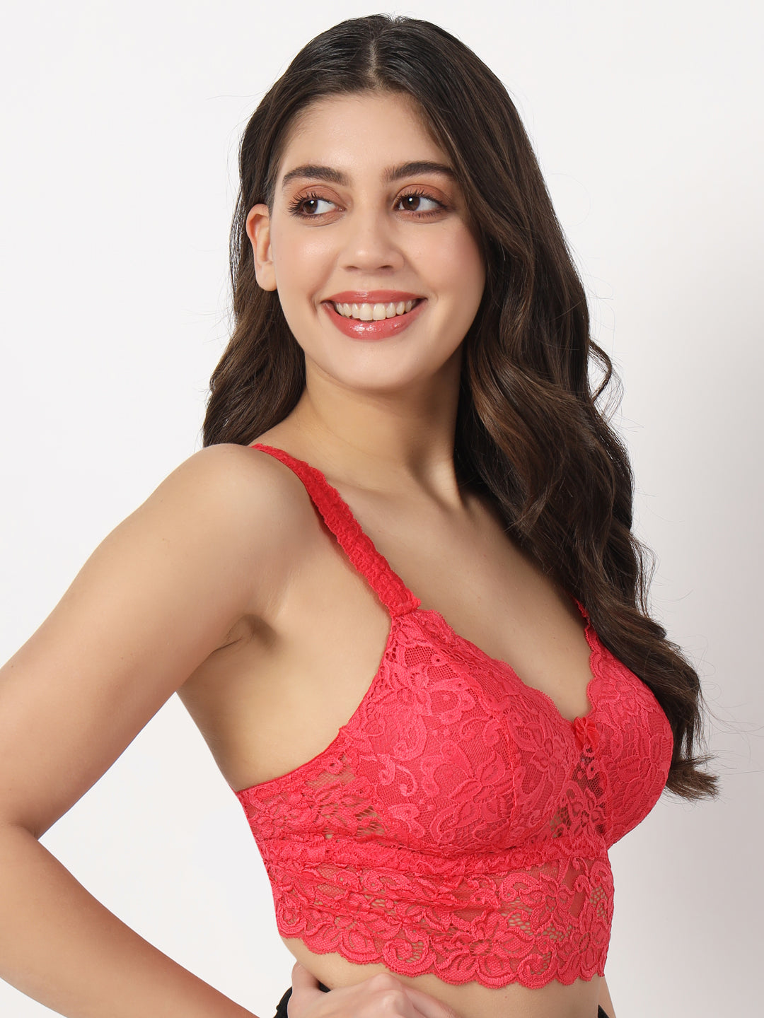 Elegant Effectinn Lace Bralette – Stylish Front & Back Design (BL-120)