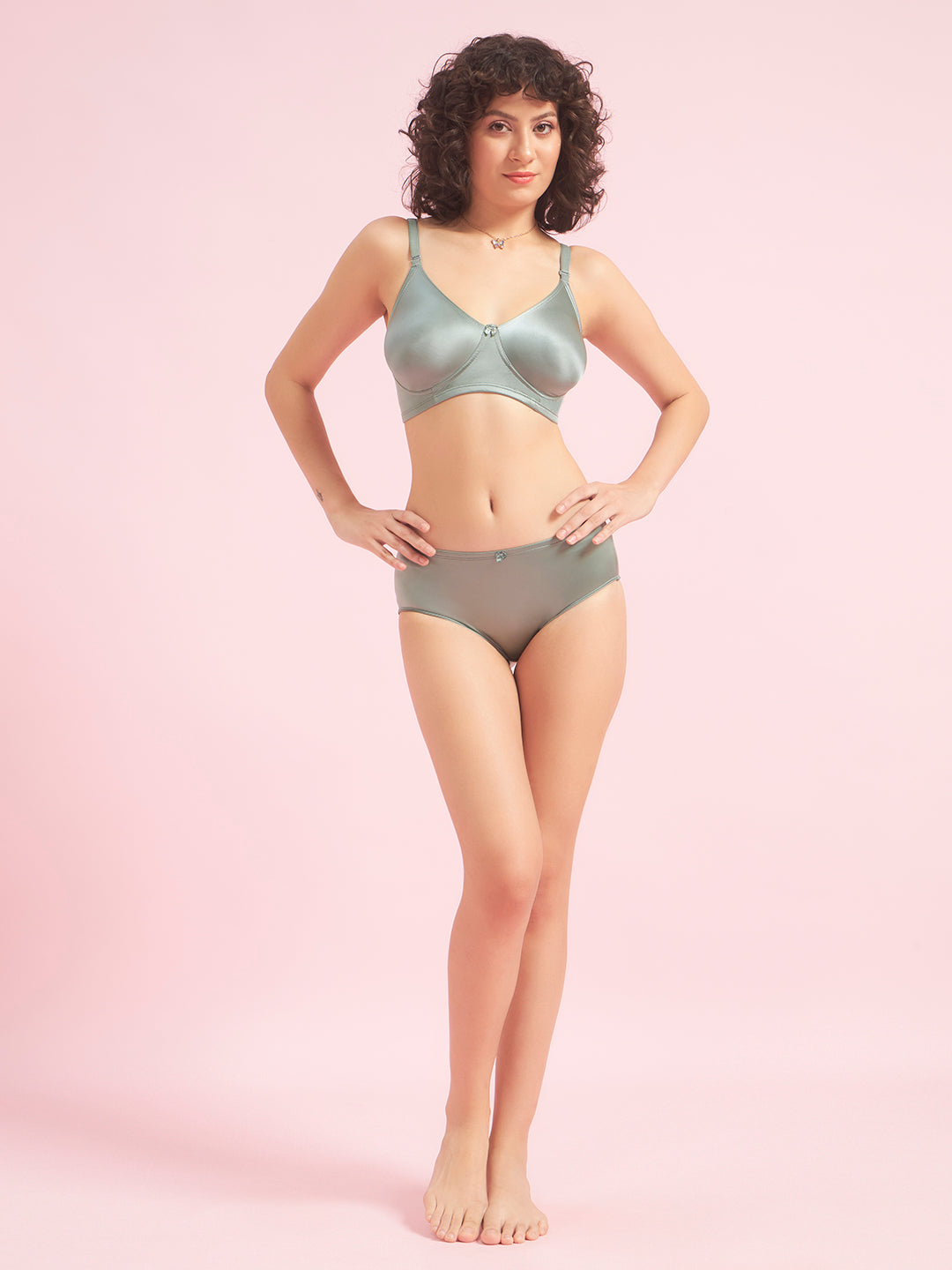 Effectinn Women’s Non-Padded Seamless Lingerie Set – Soft Comfort Bra & Panty Set
