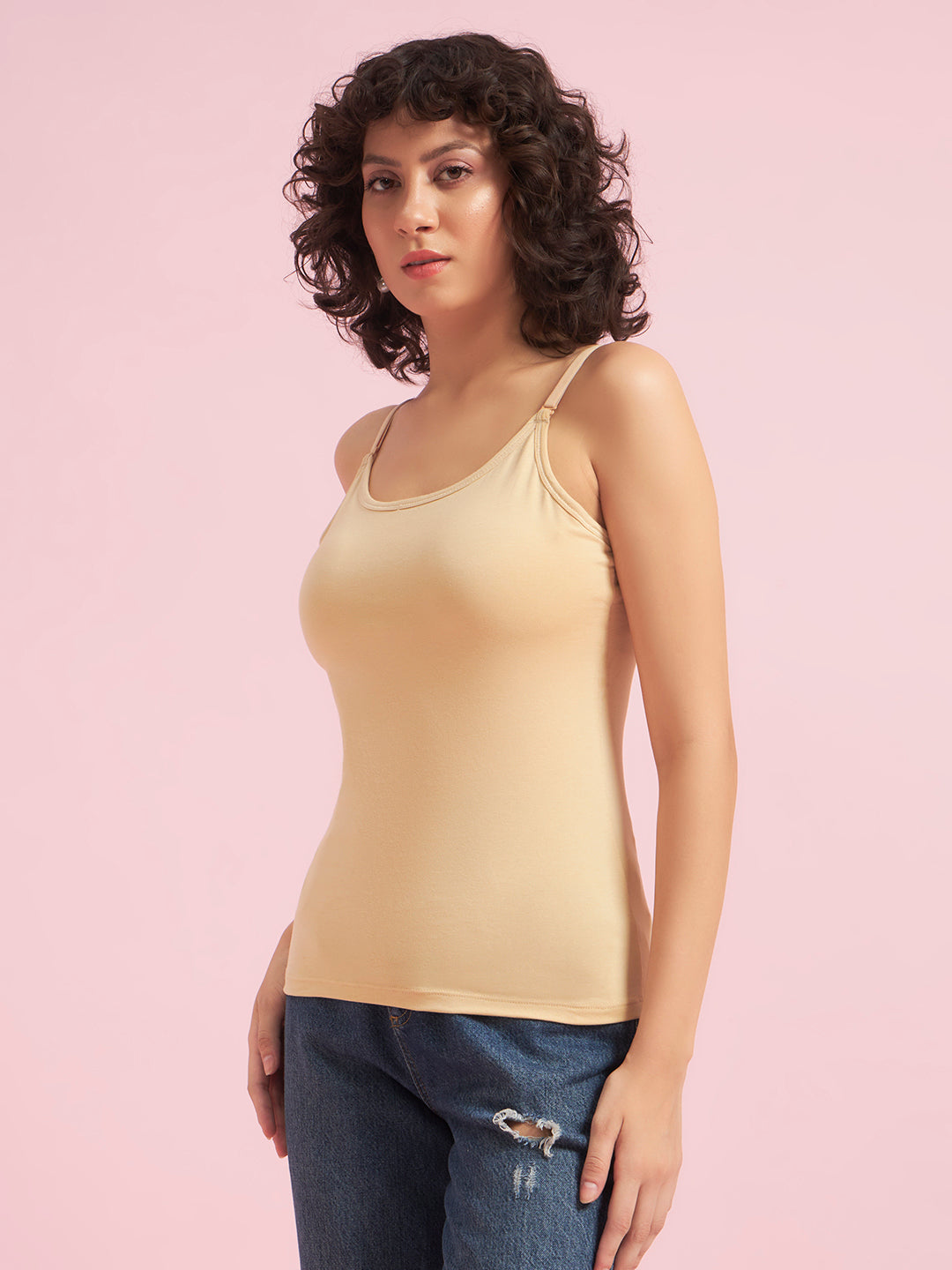 Effectinn Women’s 2-in-1 Camisole with Built-in Sports Bra & Removable Pads – Ultra Soft Stretch Slim Fit(CAMIPAD)