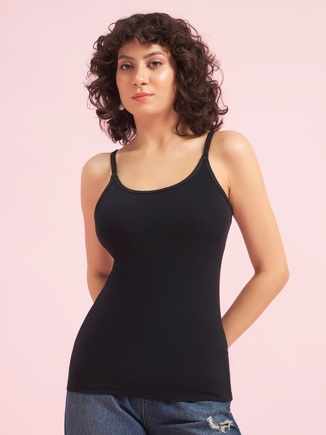 Effectinn Women’s 2-in-1 Camisole with Built-in Sports Bra & Removable Pads – Ultra Soft Stretch Slim Fit(CAMIPAD)