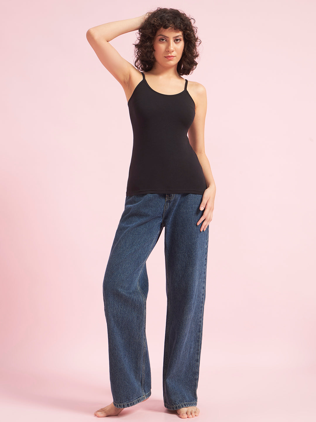 Effectinn Women’s Camisole Top – Soft Stretch Cotton Spaghetti Strap Tank(ADCM_0034)