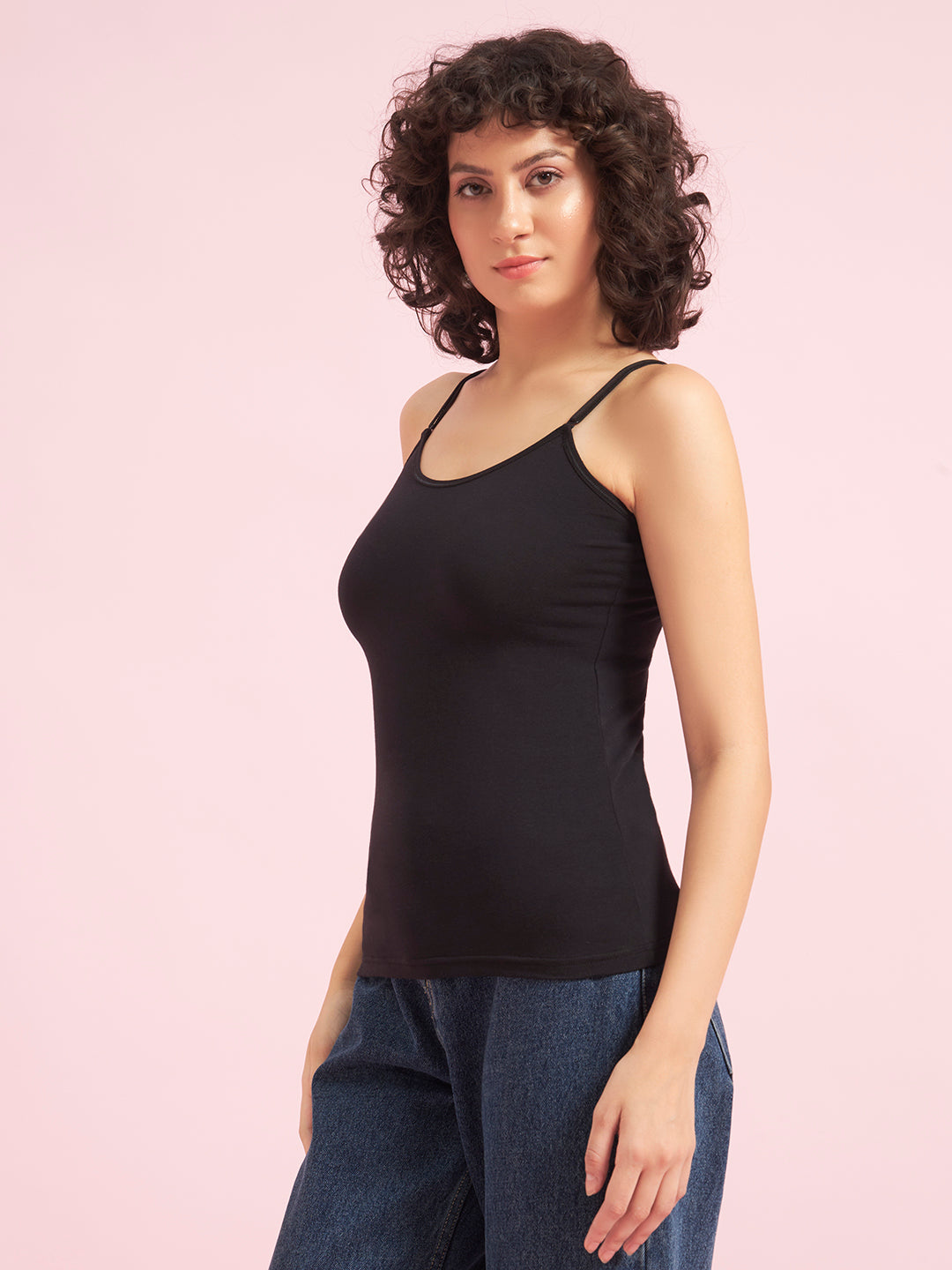 Effectinn Women’s Camisole Top – Soft Stretch Cotton Spaghetti Strap Tank(ADCM_0034)