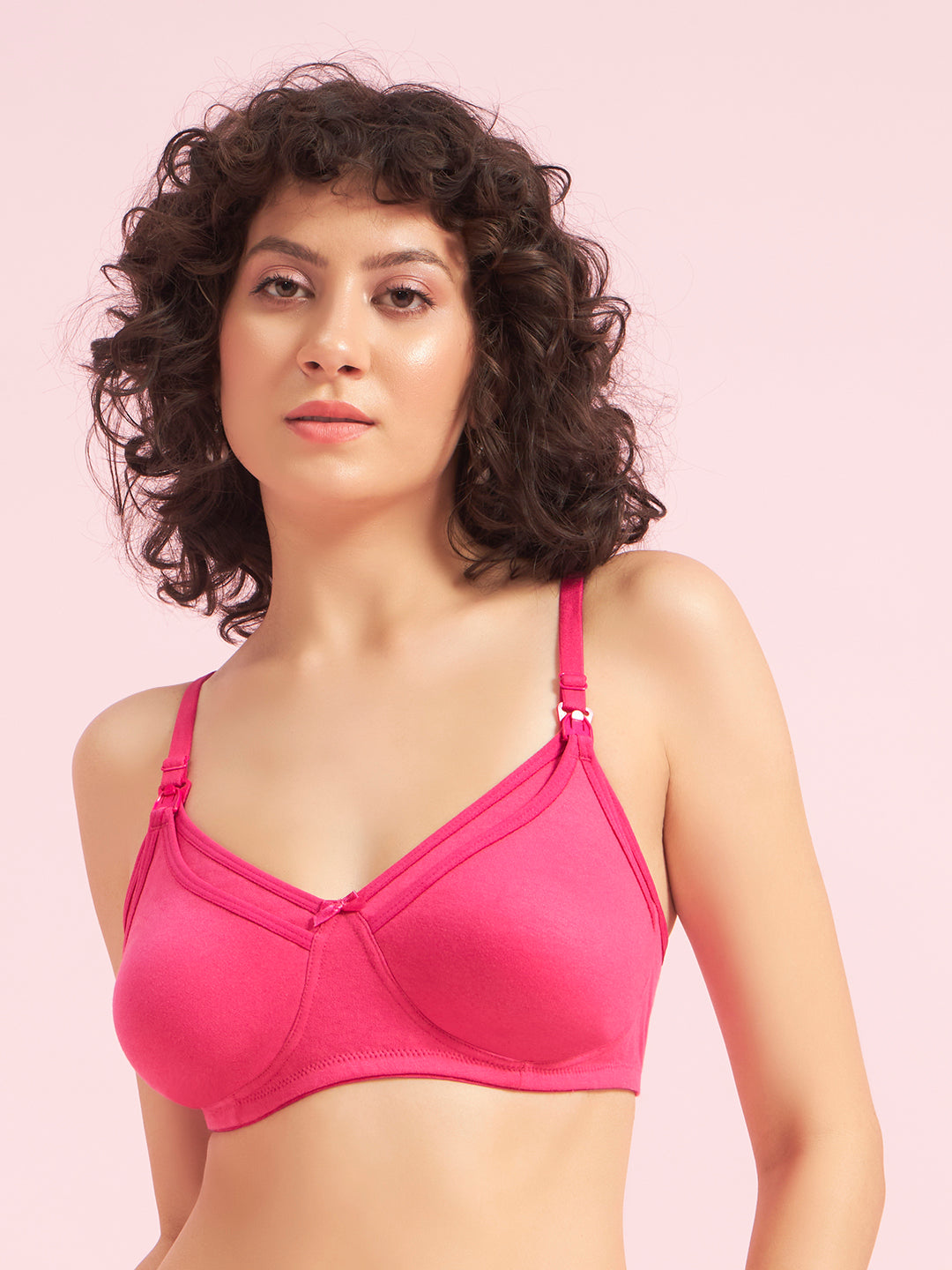 Effectinn Women’s Non-Padded Feeding Bra – Non-Wired Soft Cotton Maternity Nursing Bra
