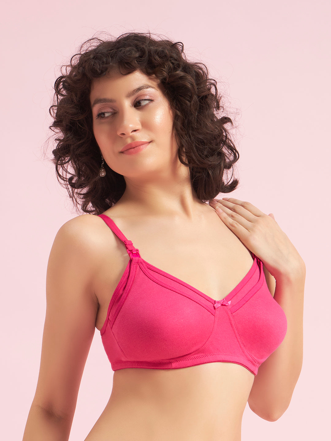 Effectinn Women’s Non-Padded Feeding Bra – Non-Wired Soft Cotton Maternity Nursing Bra