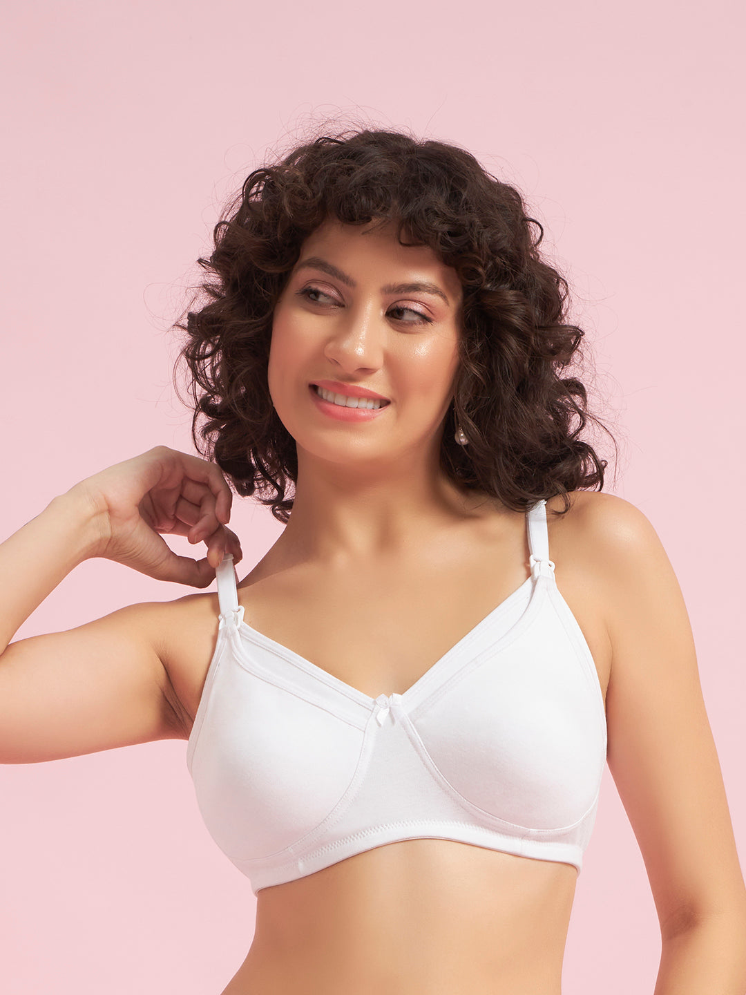 Effectinn Women’s Non-Padded Feeding Bra – Non-Wired Soft Cotton Maternity Nursing Bra