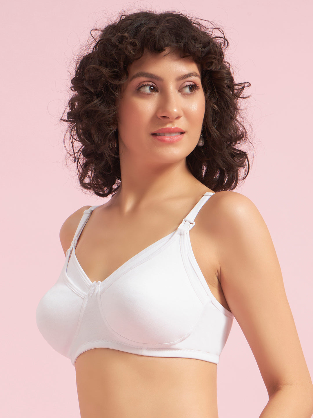 Effectinn Women’s Non-Padded Feeding Bra – Non-Wired Soft Cotton Maternity Nursing Bra