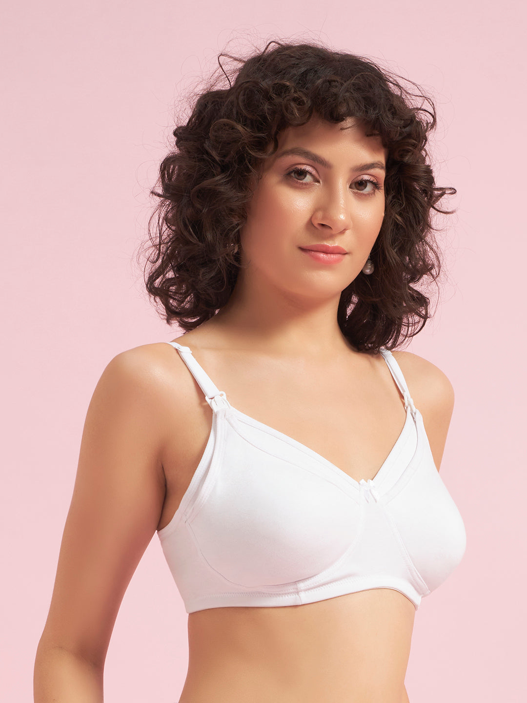 Effectinn Women’s Non-Padded Feeding Bra – Non-Wired Soft Cotton Maternity Nursing Bra