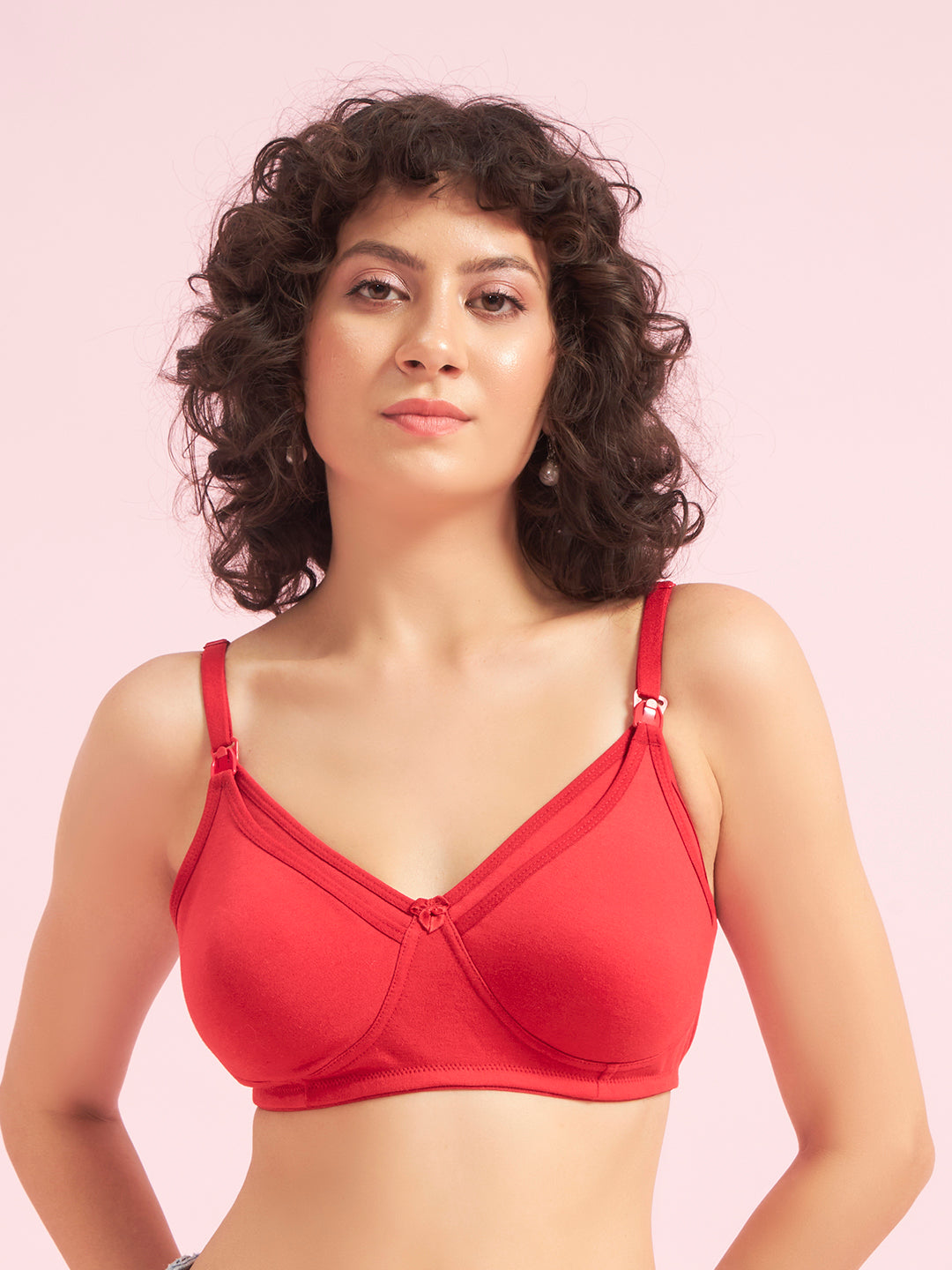 Effectinn Women’s Non-Padded Feeding Bra – Non-Wired Soft Cotton Maternity Nursing Bra