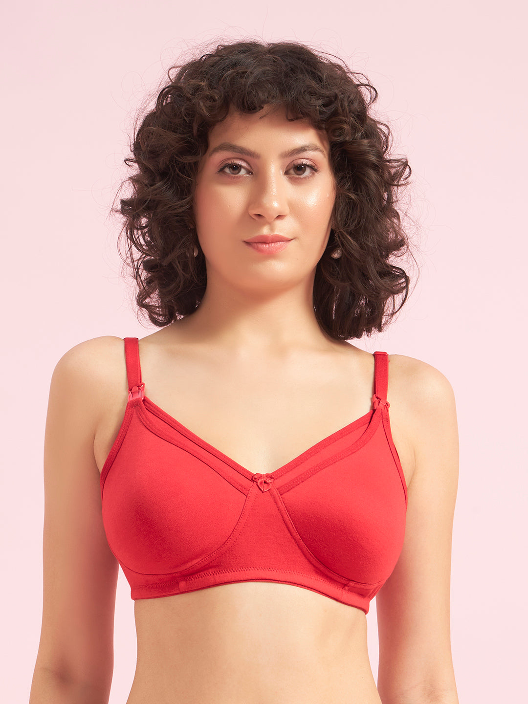 Effectinn Women’s Non-Padded Feeding Bra – Non-Wired Soft Cotton Maternity Nursing Bra