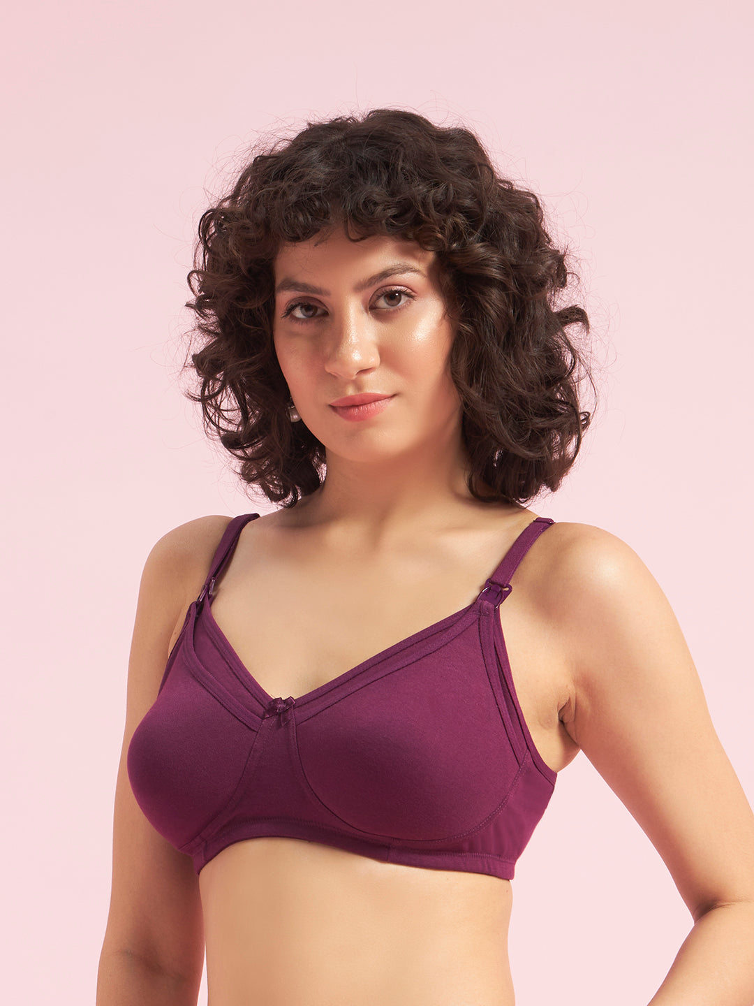 Effectinn Women’s Non-Padded Feeding Bra – Non-Wired Soft Cotton Maternity Nursing Bra