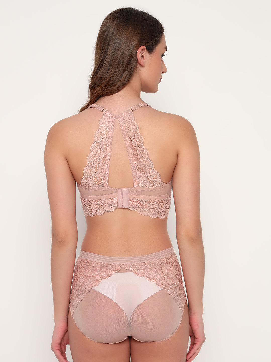 Effectinn's Padded Bra with Lace Seamless Panty Lingerie Set (ISAVELLA)