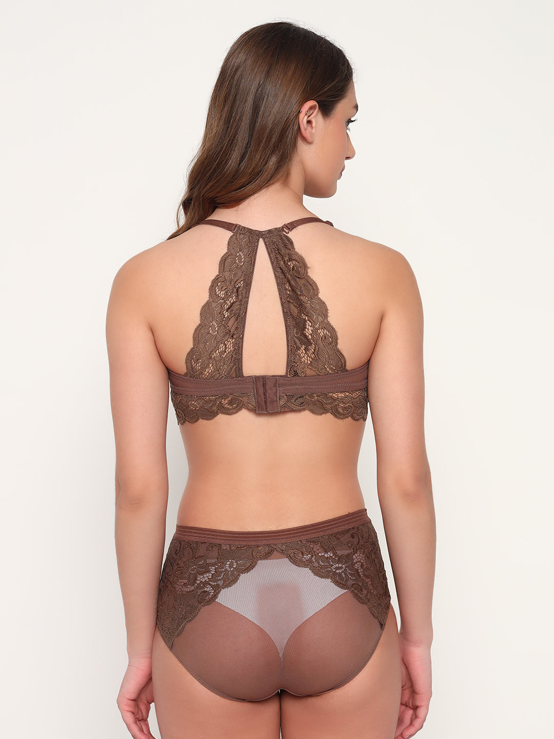 Effectinn's Padded Bra with Lace Seamless Panty Lingerie Set (ISAVELLA)