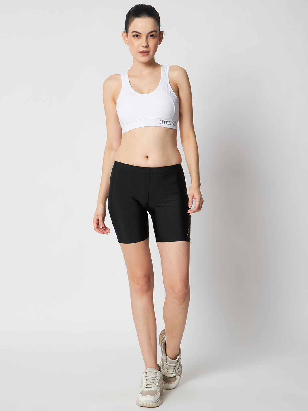 FlexFit Padded Solid Sports Bra 1272 (White)