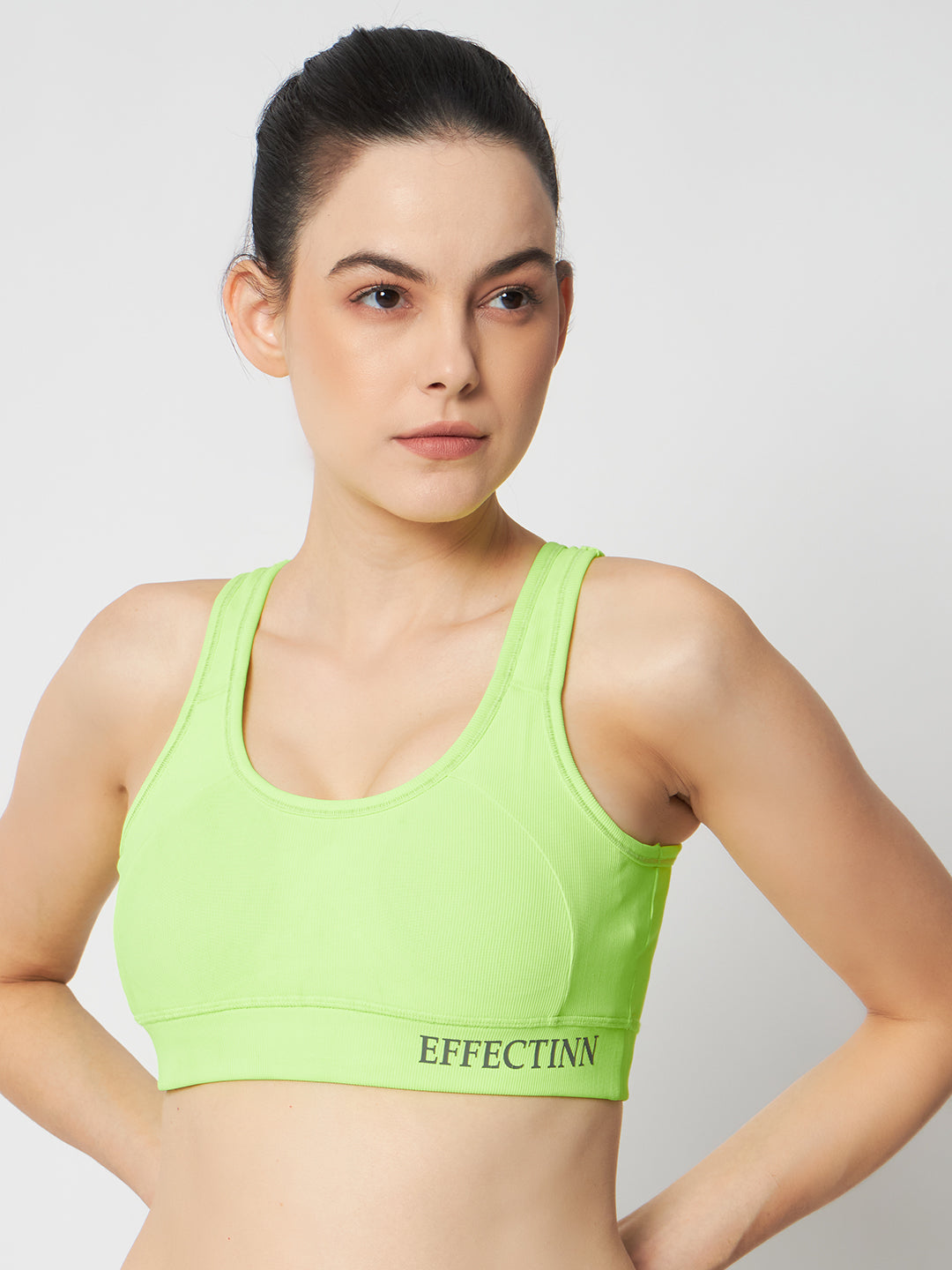 FlexFit Padded Solid Sports Bra 1277(L.GREEN)