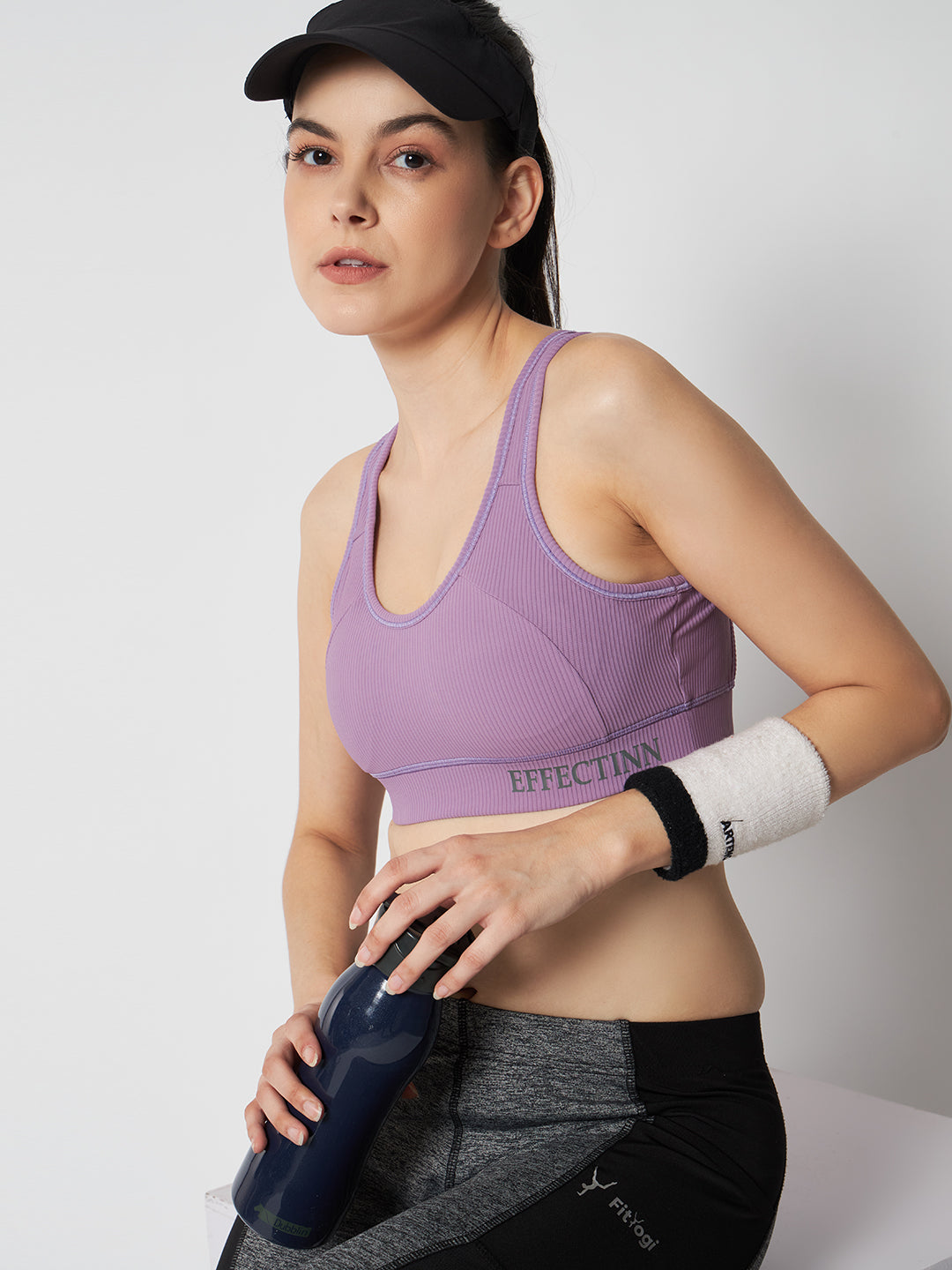 FlexFit Padded Solid Sports Bra 1277 (Purple)