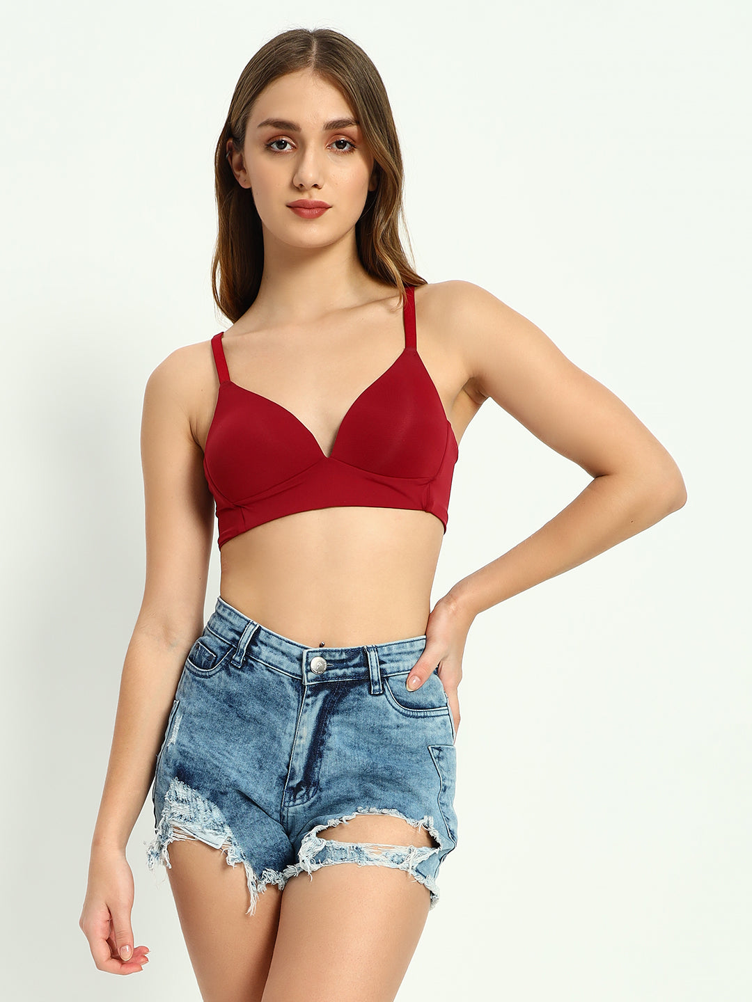Woman Bralette Padded Bra With Double Hook