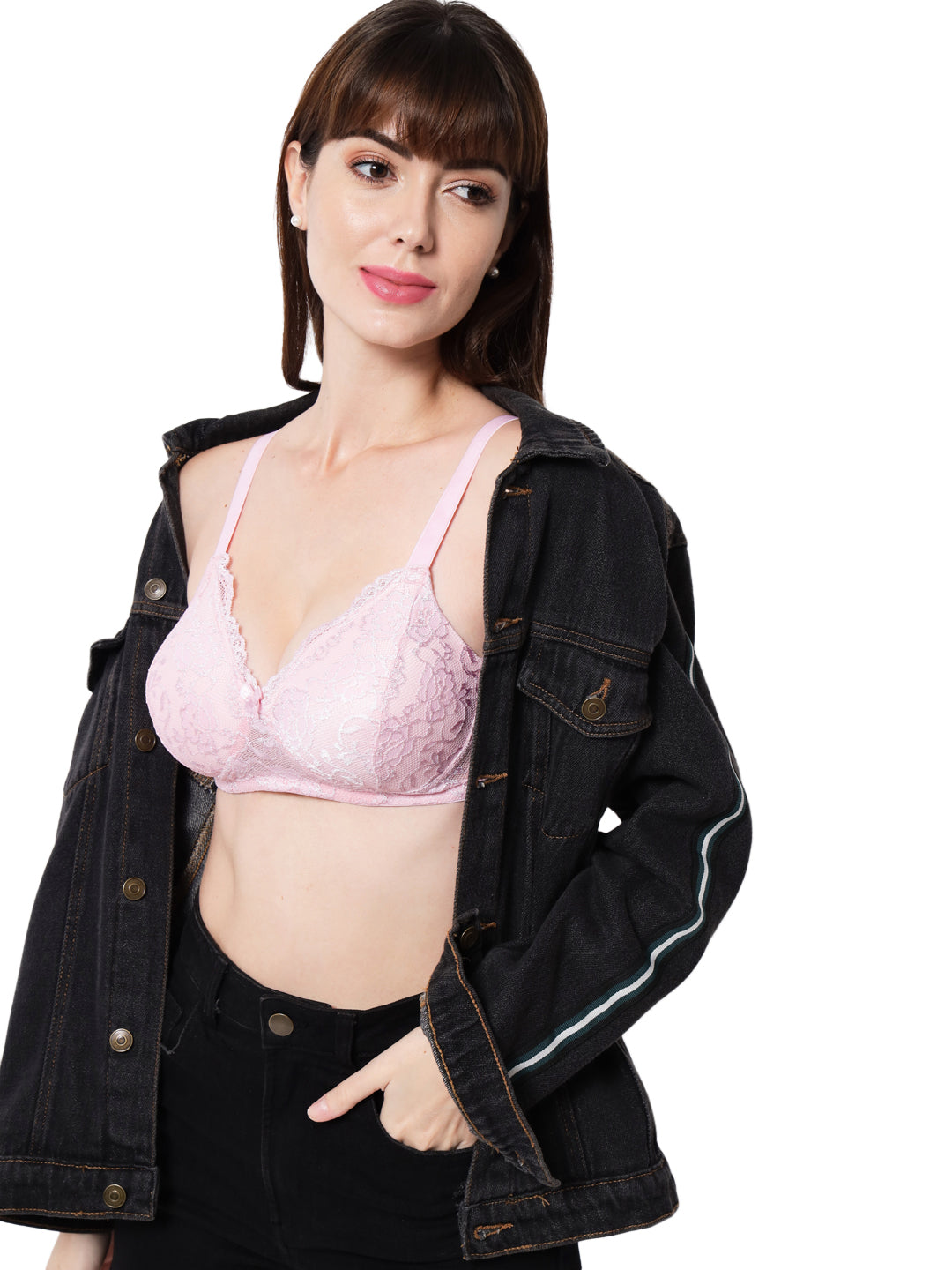 Elegant Effectinn Lace Premium Bralette – Stylish Front & Back Design (BL-120-02)