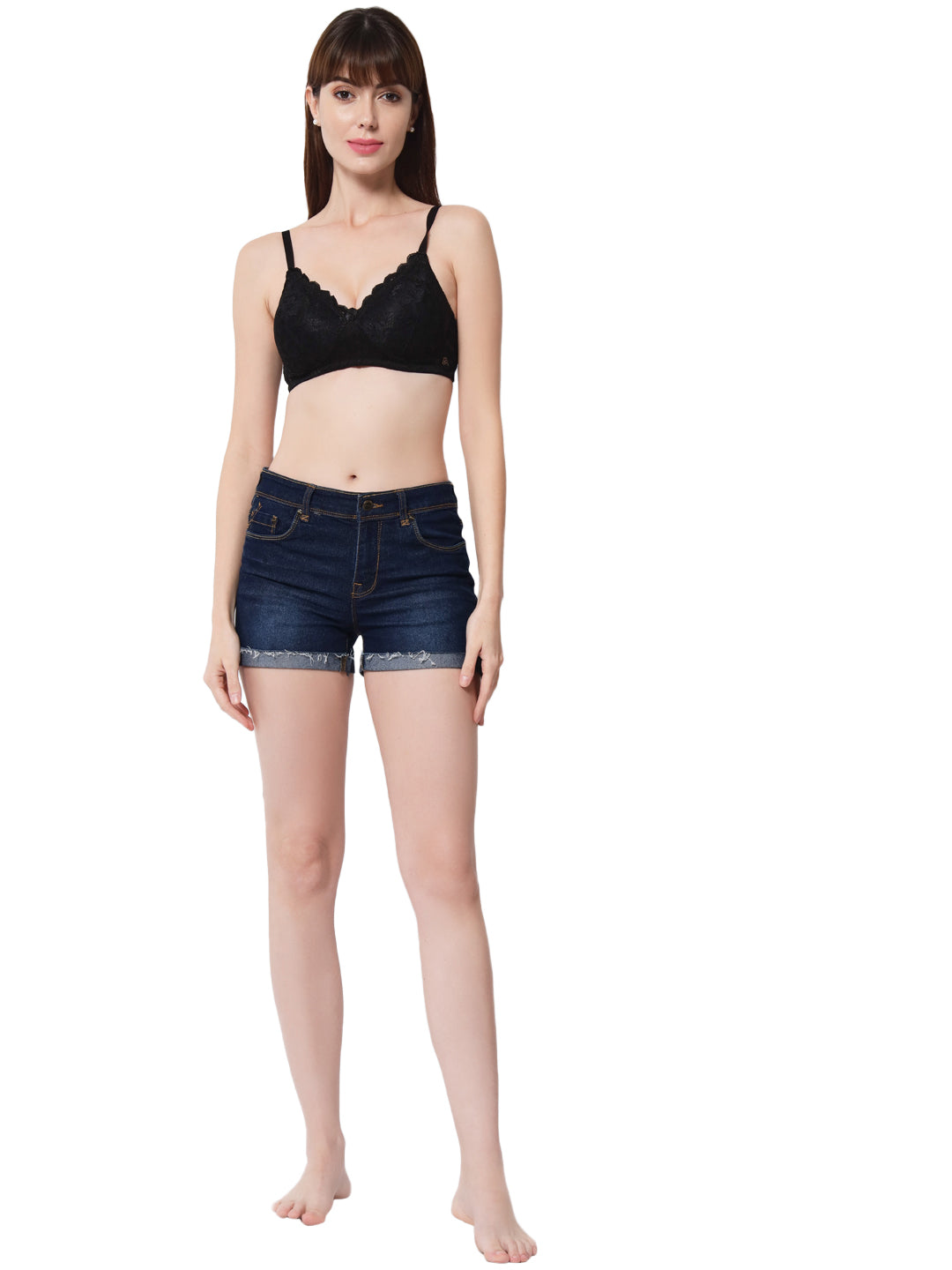 Effectinn Lingerie Midnight Elegance Floral Lace Full Coverage Comfort & Support Bra (BL_120-02)