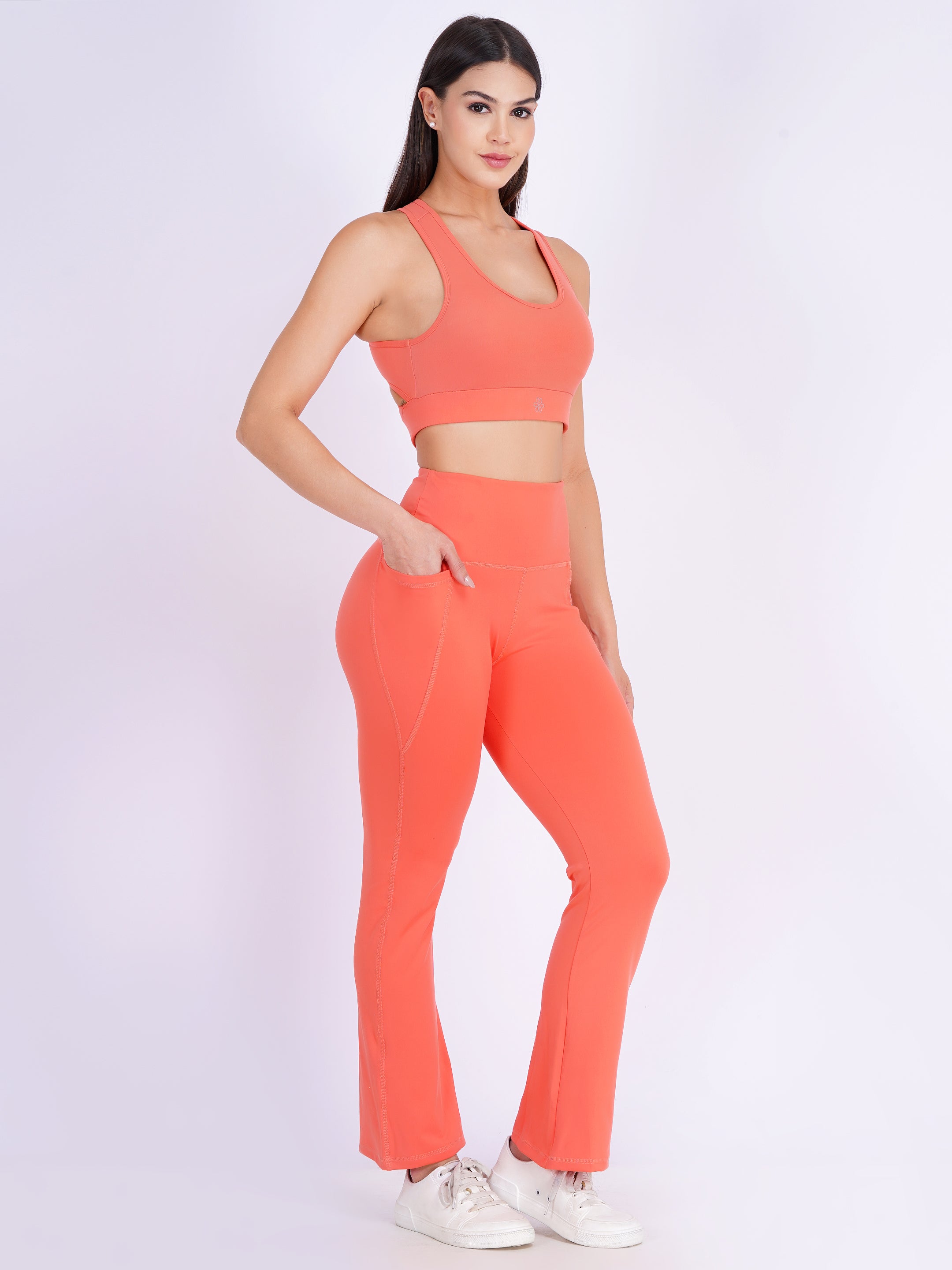 The Everywhere Flare Leggings | Coral