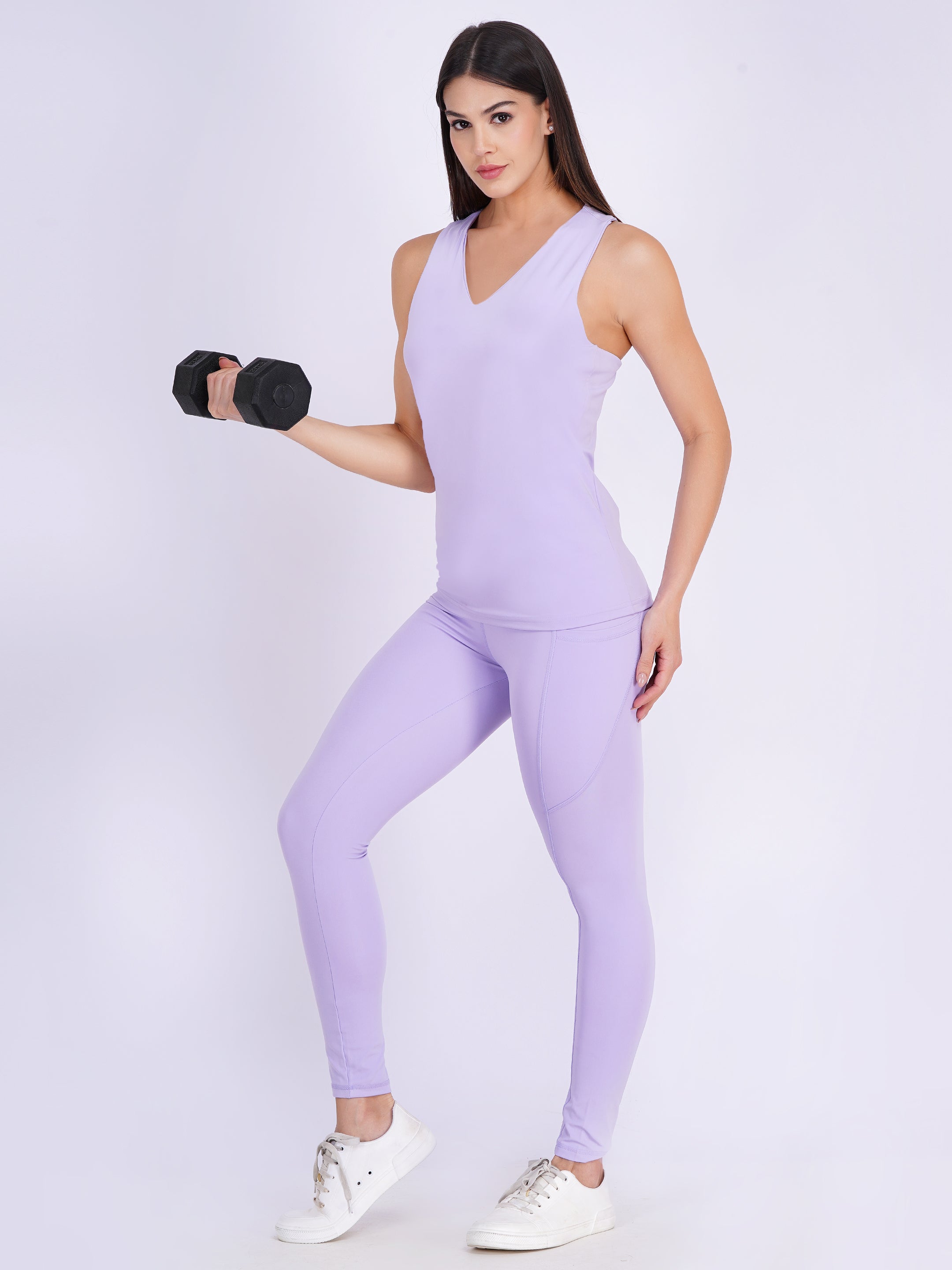 The Studio V-Neck Tank | Lilac