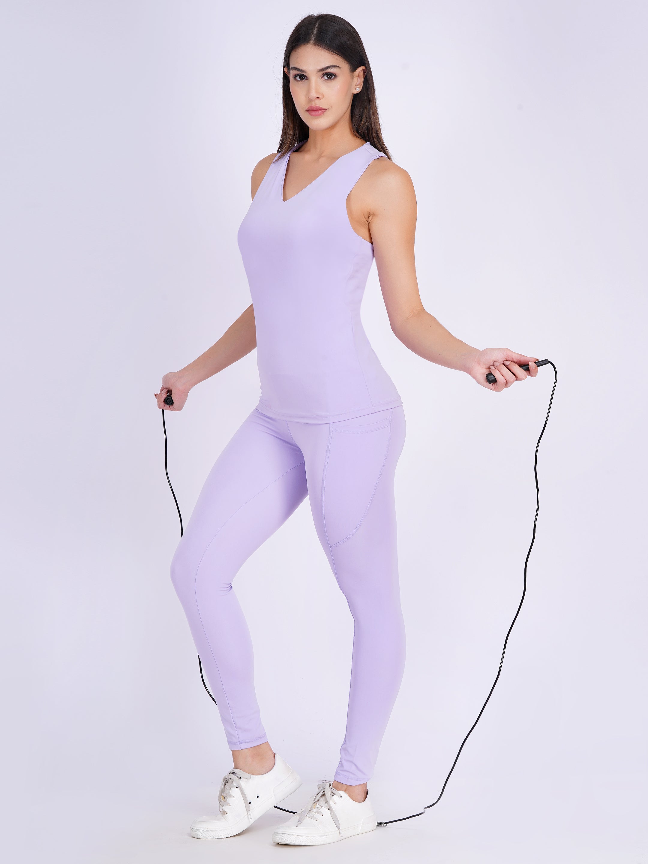 The Studio V-Neck Tank | Lilac