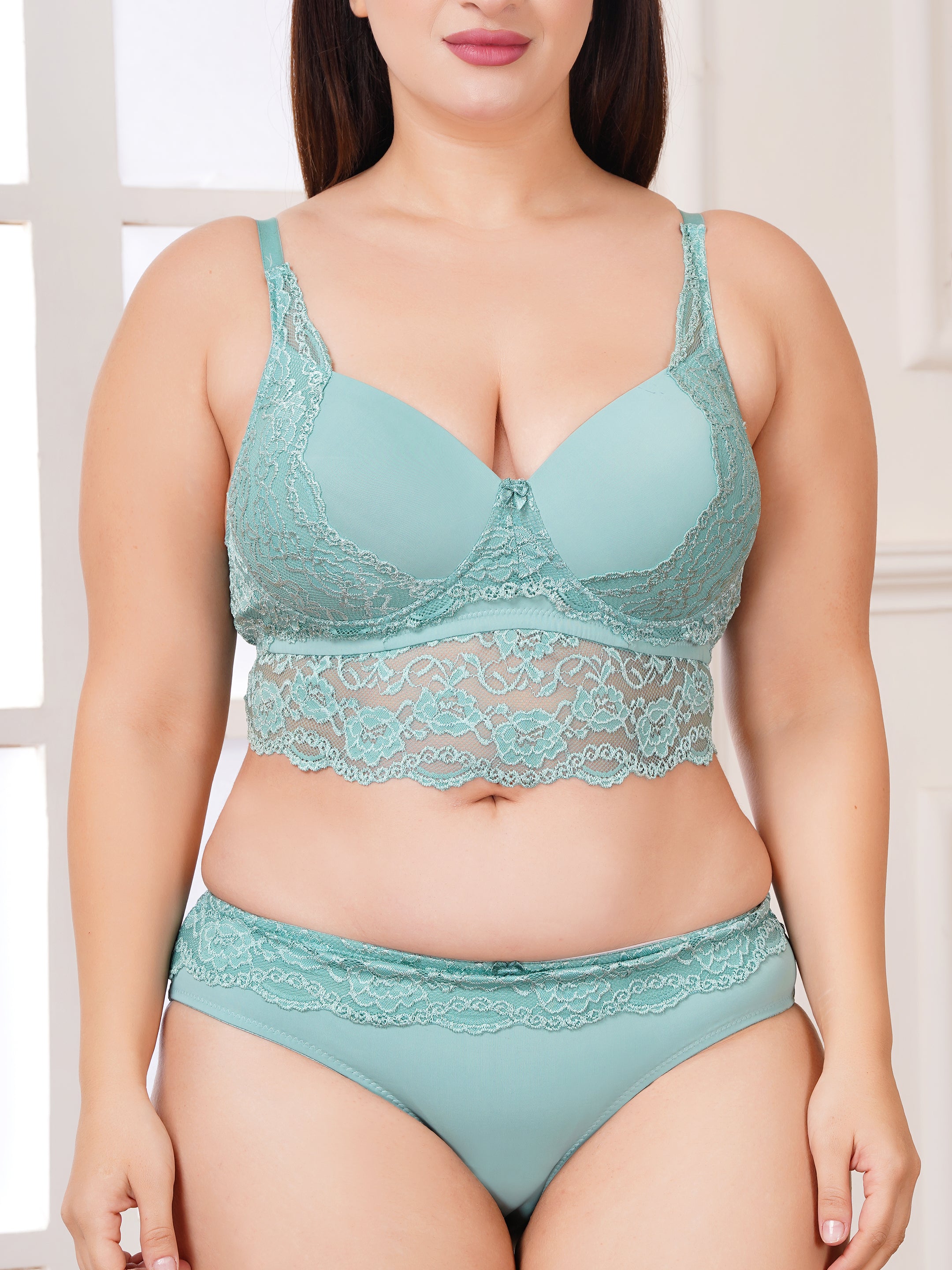 Premium Lace Bralette & Bikini Panty Set for Women | Comfortable Daily Wear Lingerie (1276)