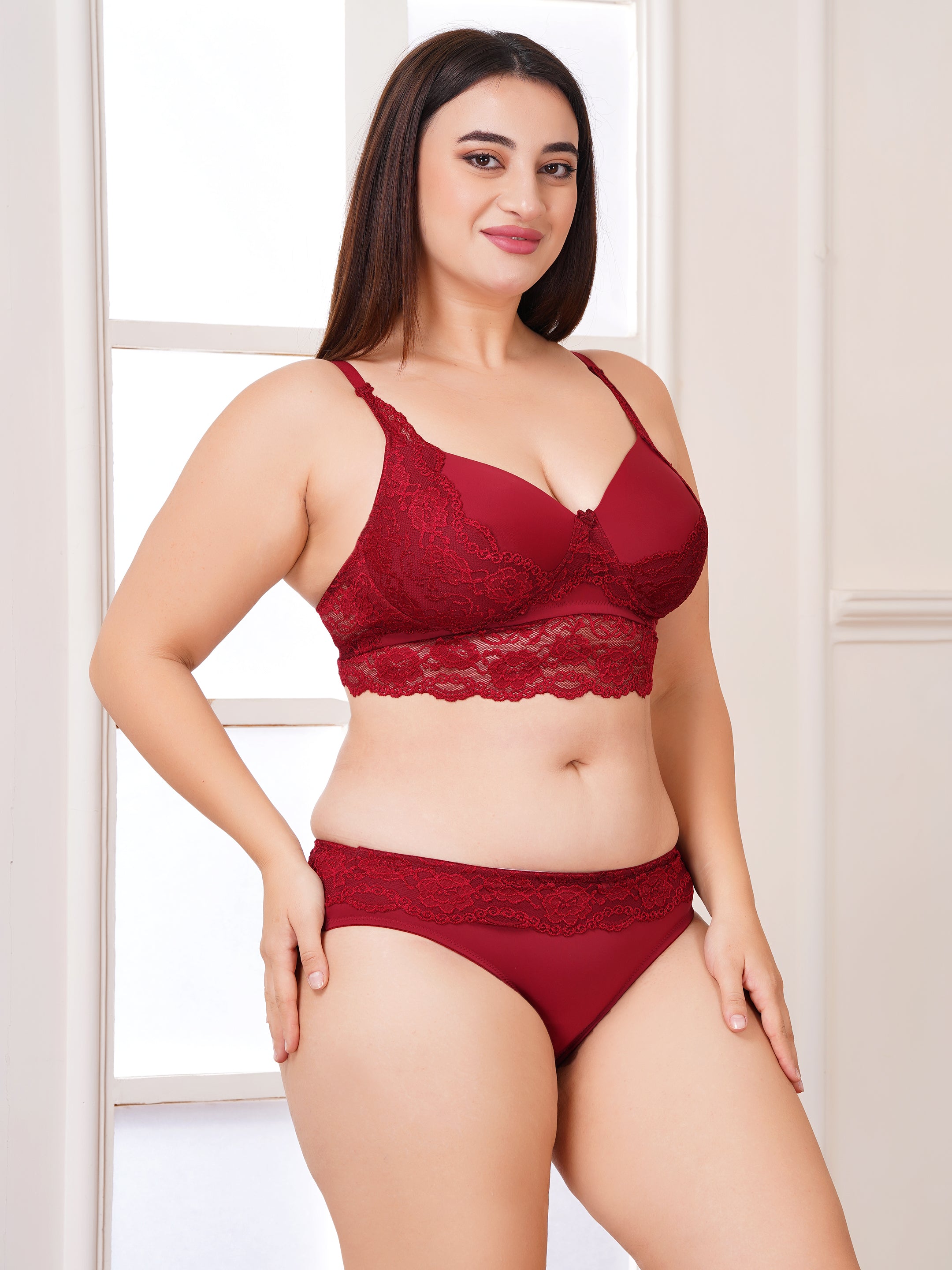 Premium Lace Bralette & Bikini Panty Set for Women | Comfortable Daily Wear Lingerie (1276)