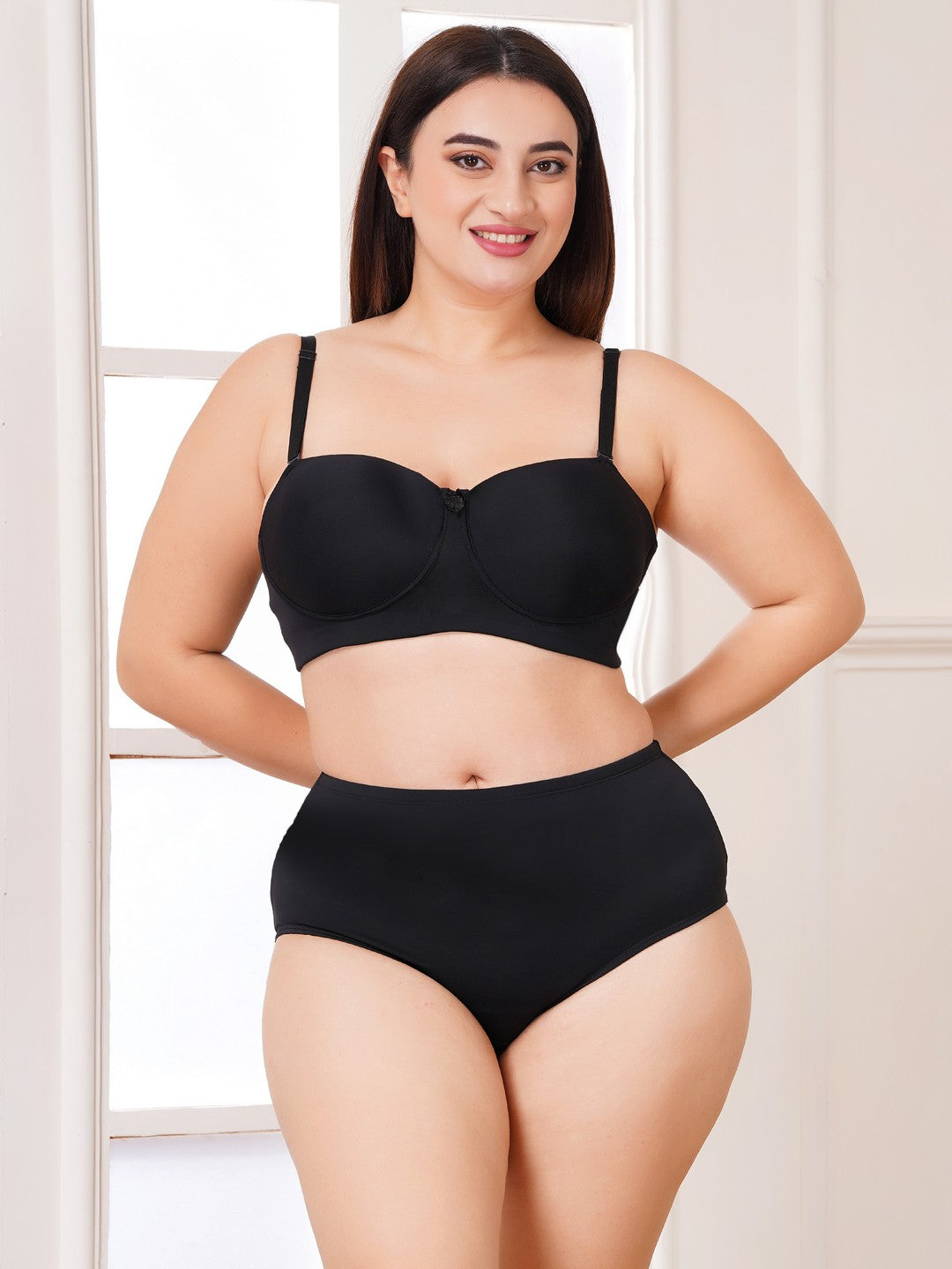 Effectinn Lingerie Curve Confidence Demi Cup Bra & High-Waist Panty Set (DASY SET)