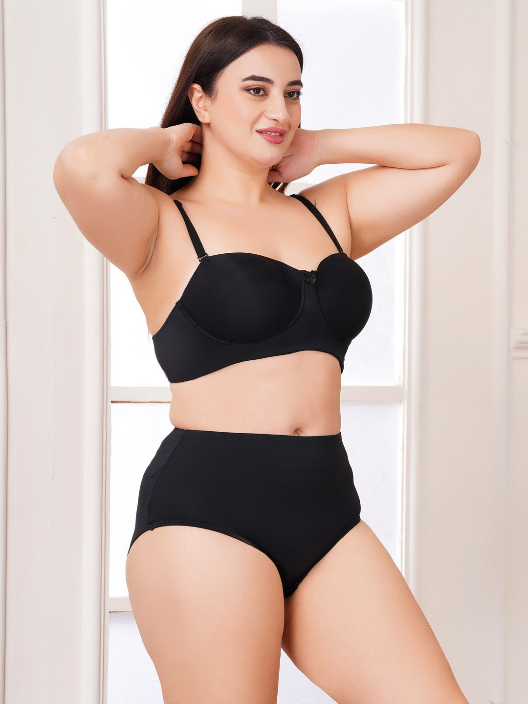 Effectinn Lingerie Curve Confidence Demi Cup Bra & High-Waist Panty Set (DASY SET)