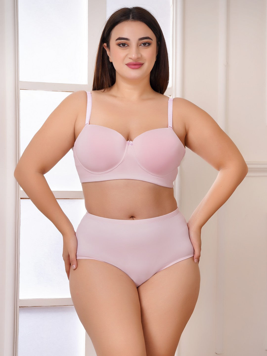 Effectinn Lingerie Curve Confidence Demi Cup Bra & High-Waist Panty Set (DASY SET)