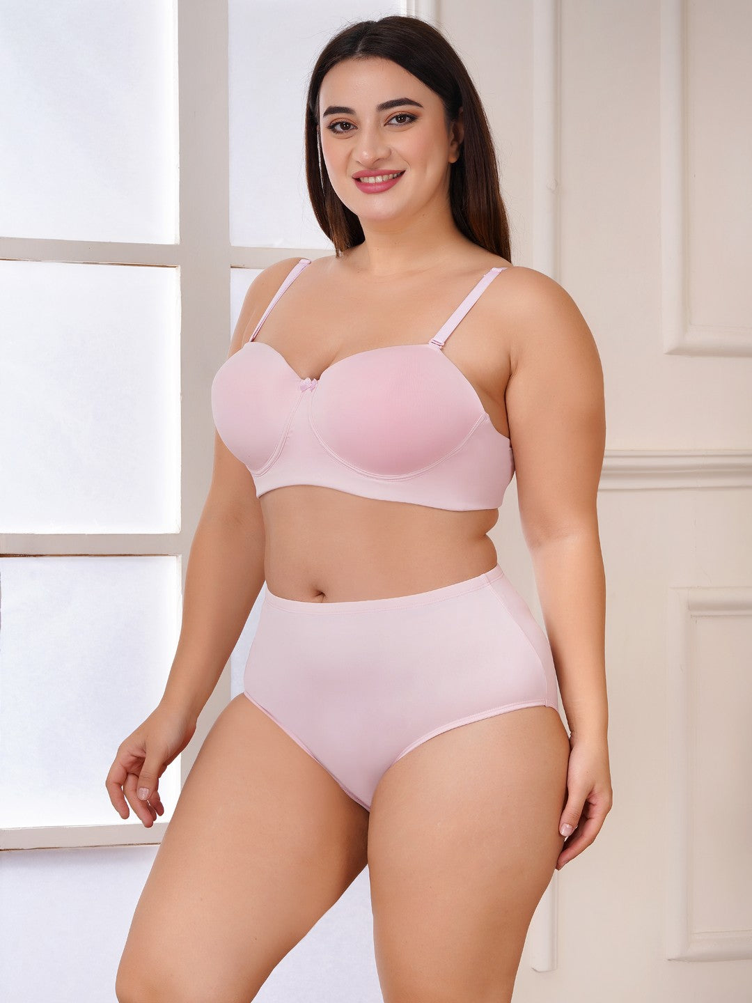Effectinn Lingerie Curve Confidence Demi Cup Bra & High-Waist Panty Set (DASY SET)