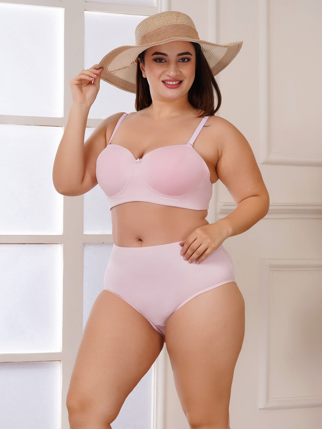 Effectinn Lingerie Curve Confidence Demi Cup Bra & High-Waist Panty Set (DASY SET)