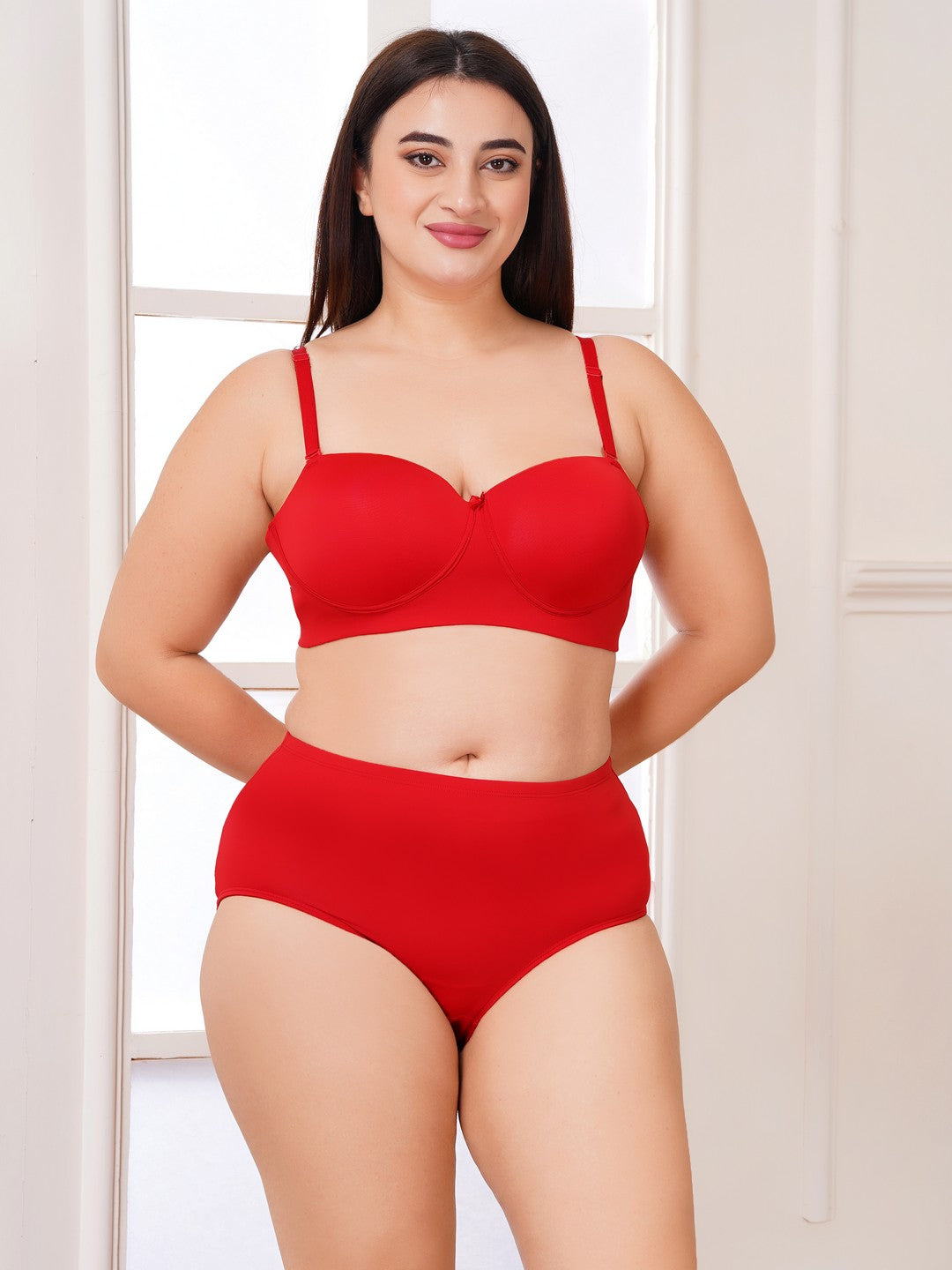 Effectinn Lingerie Curve Confidence Demi Cup Bra & High-Waist Panty Set (DASY SET)