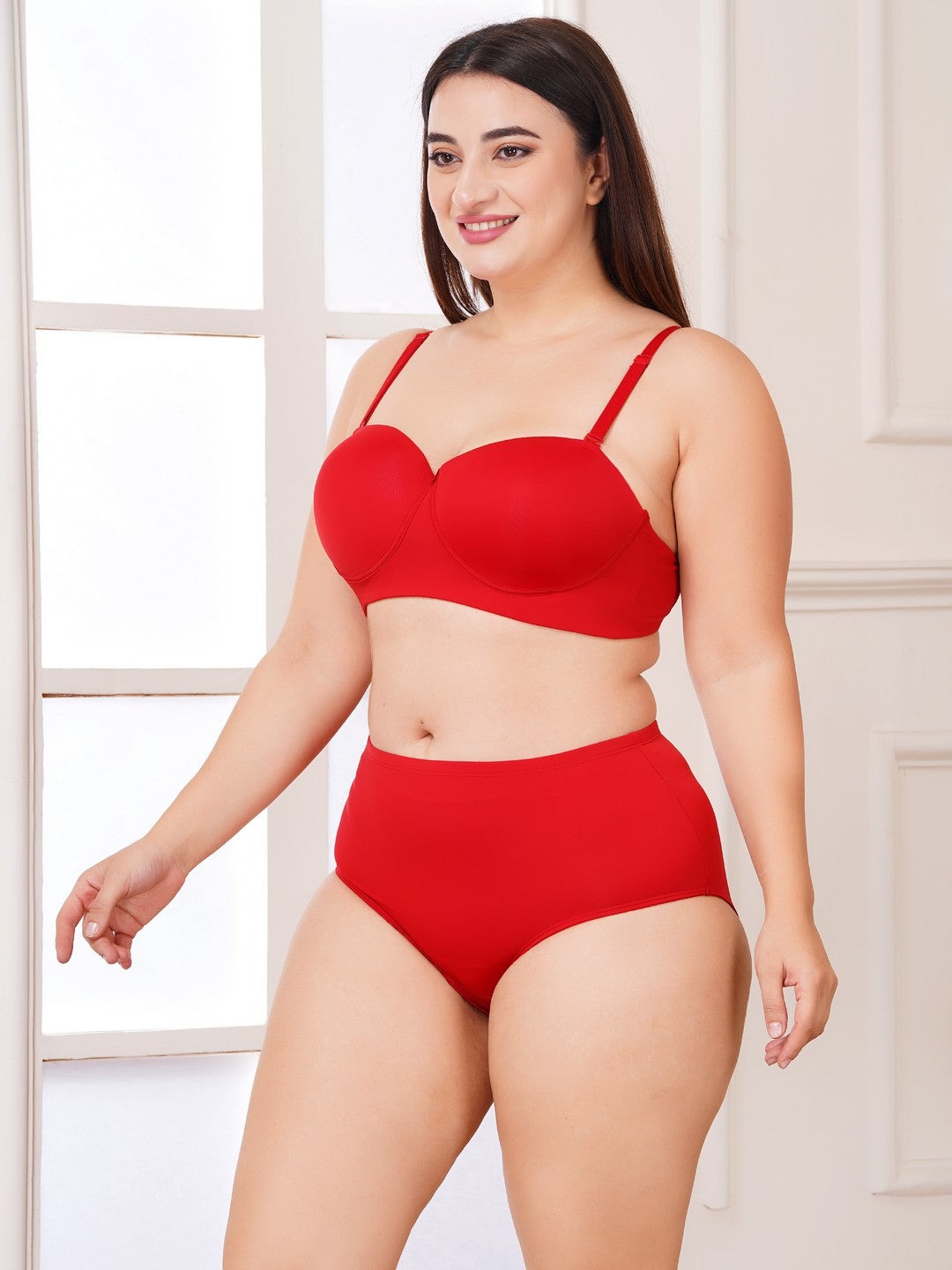 Effectinn Lingerie Curve Confidence Demi Cup Bra & High-Waist Panty Set (DASY SET)