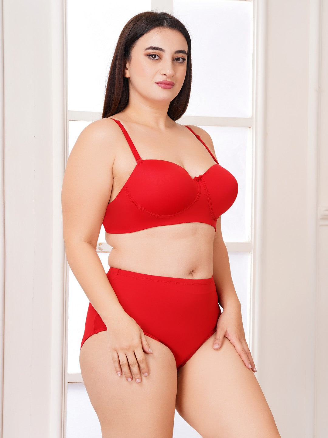 Effectinn Lingerie Curve Confidence Demi Cup Bra & High-Waist Panty Set (DASY SET)