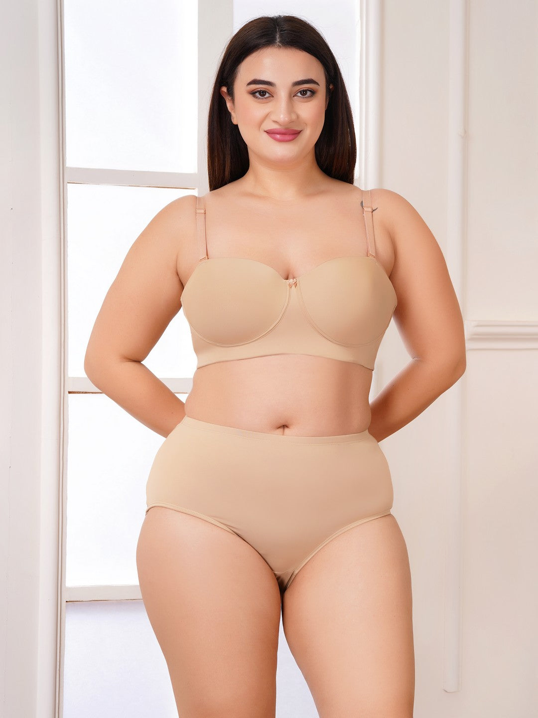 Effectinn Lingerie Curve Confidence Demi Cup Bra & High-Waist Panty Set (DASY SET)
