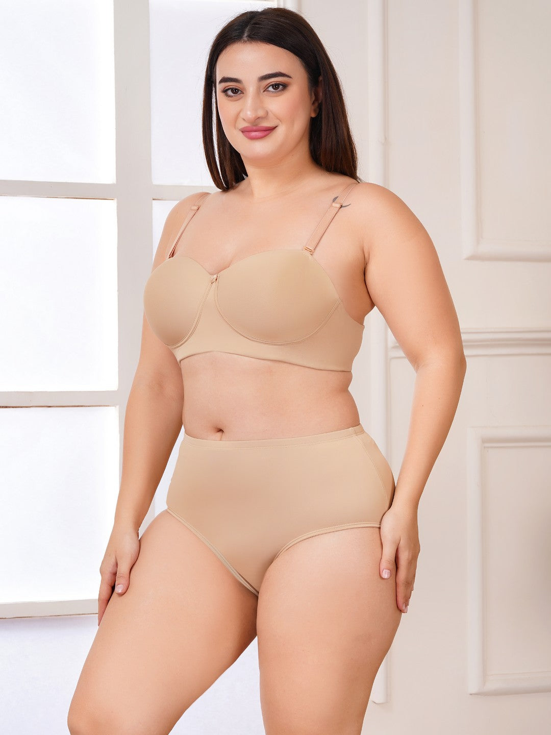 Effectinn Lingerie Curve Confidence Demi Cup Bra & High-Waist Panty Set (DASY SET)